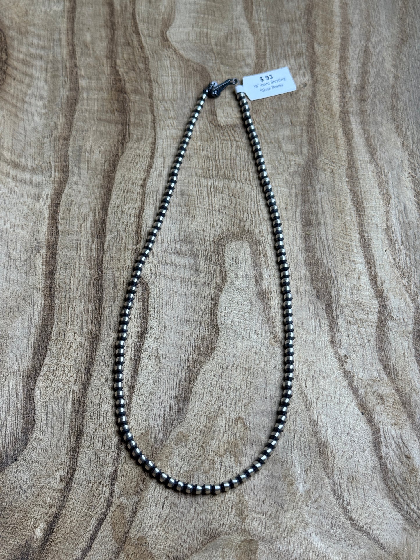 18" 4mm Sterling Pearls