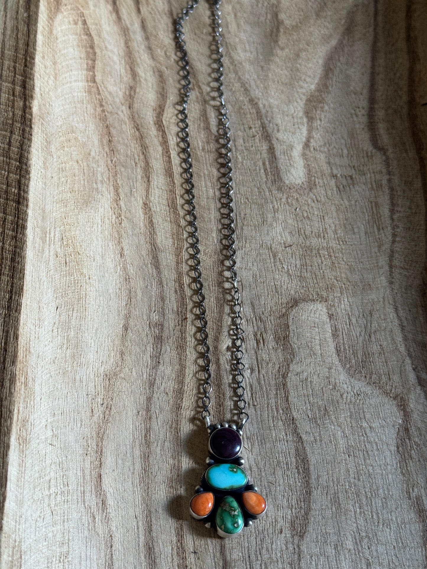 20" Mutli-Stone Cluster Necklace