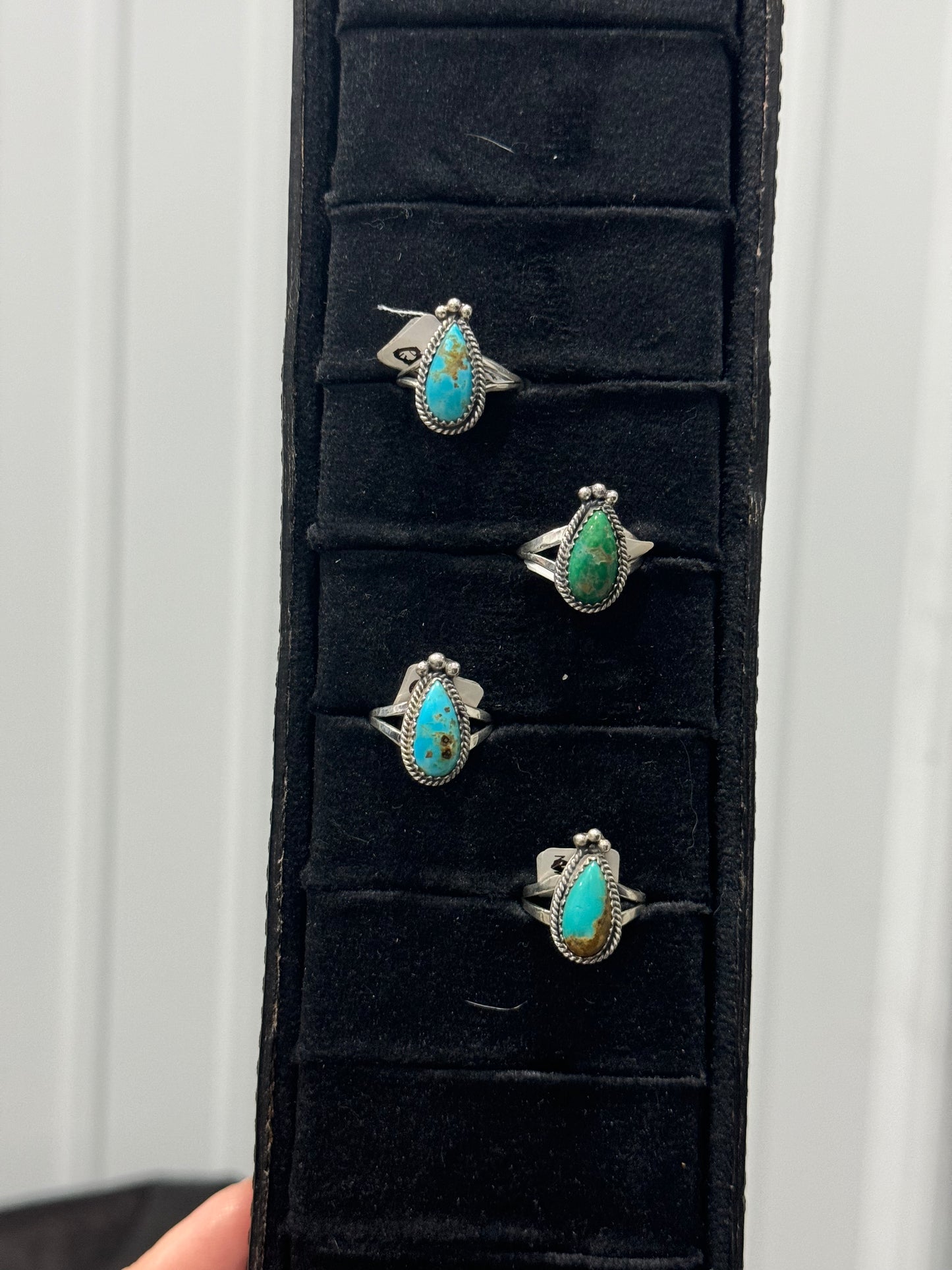 Kingman Turquoise Teardrop Ring