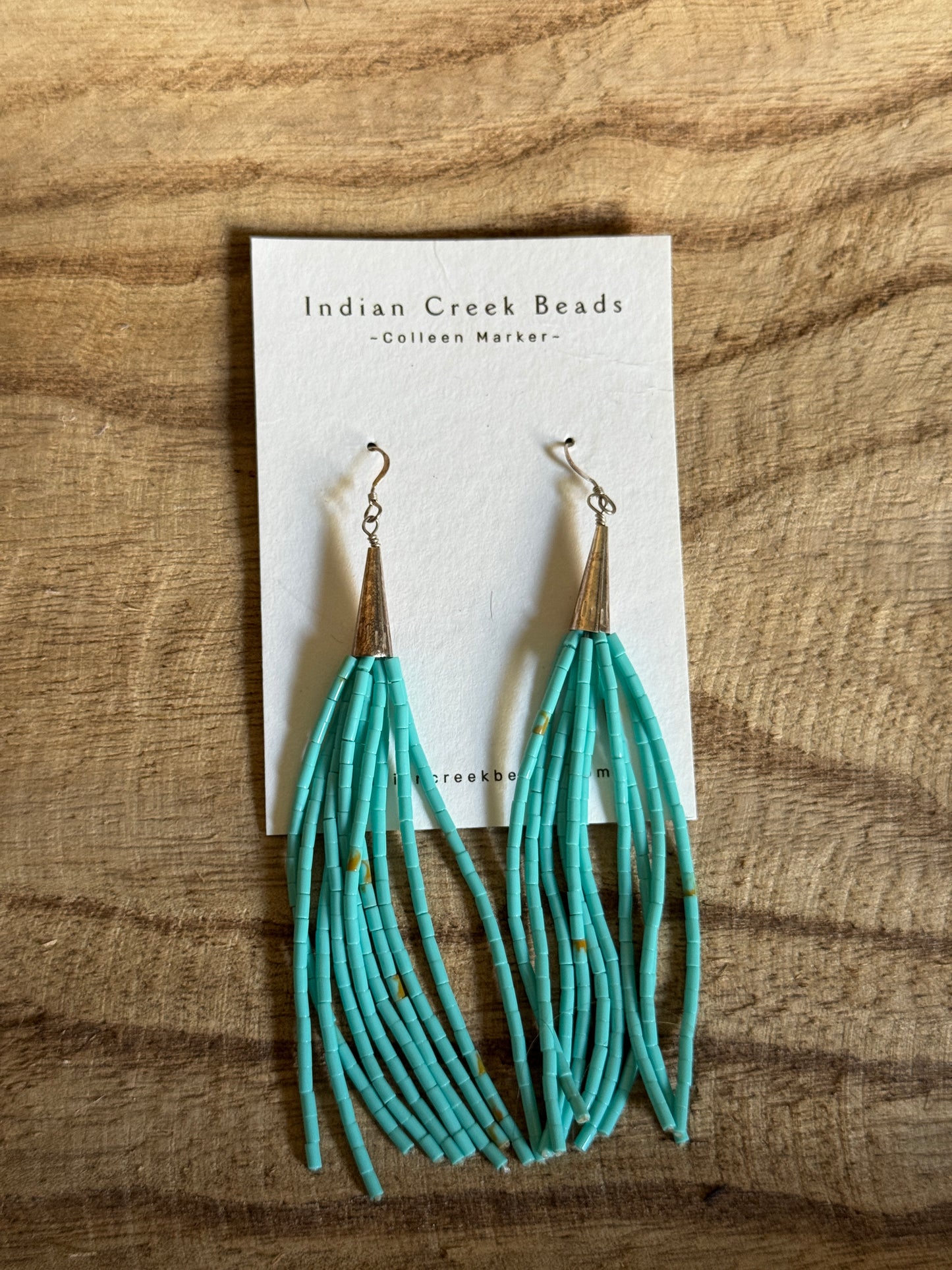 Kingman Turquoise Tassle Earrings
