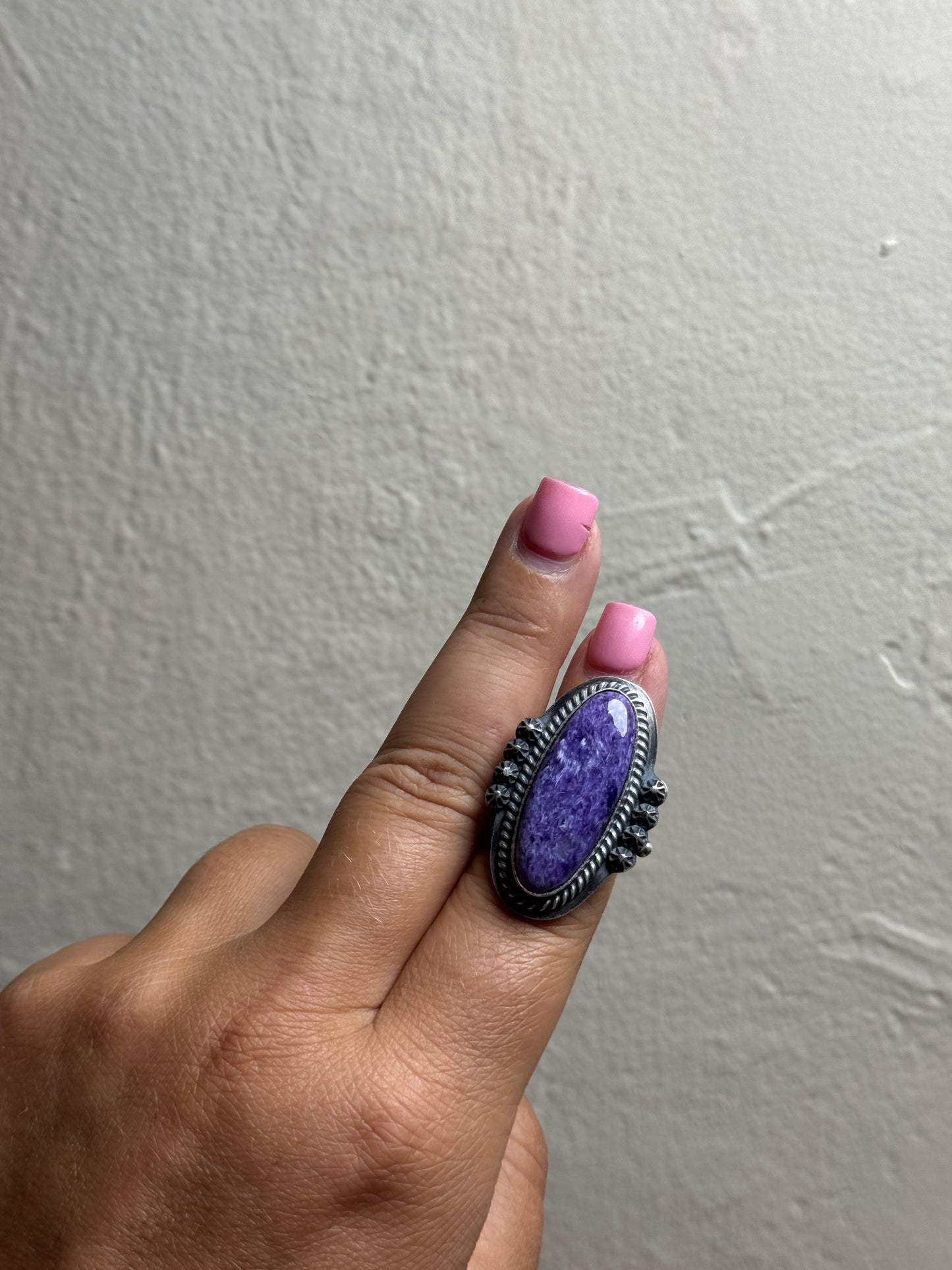 Charoite Adjustable Ring