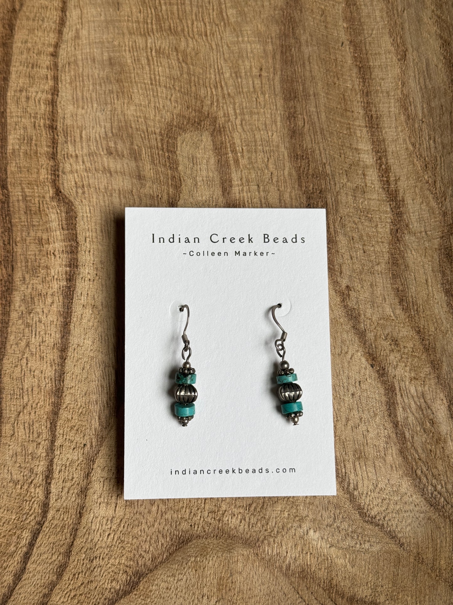 Silver Plated Turquoise Earrings