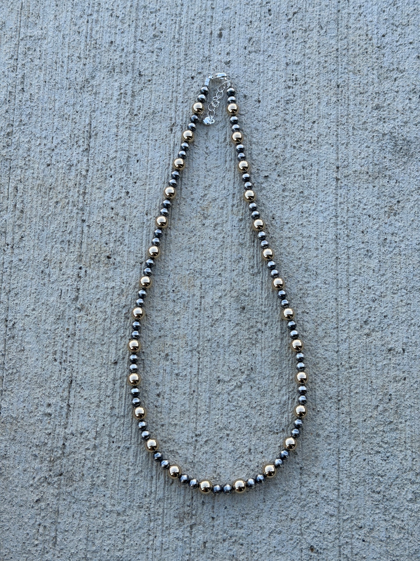 19.5-21" Sterling Pearl & Gold