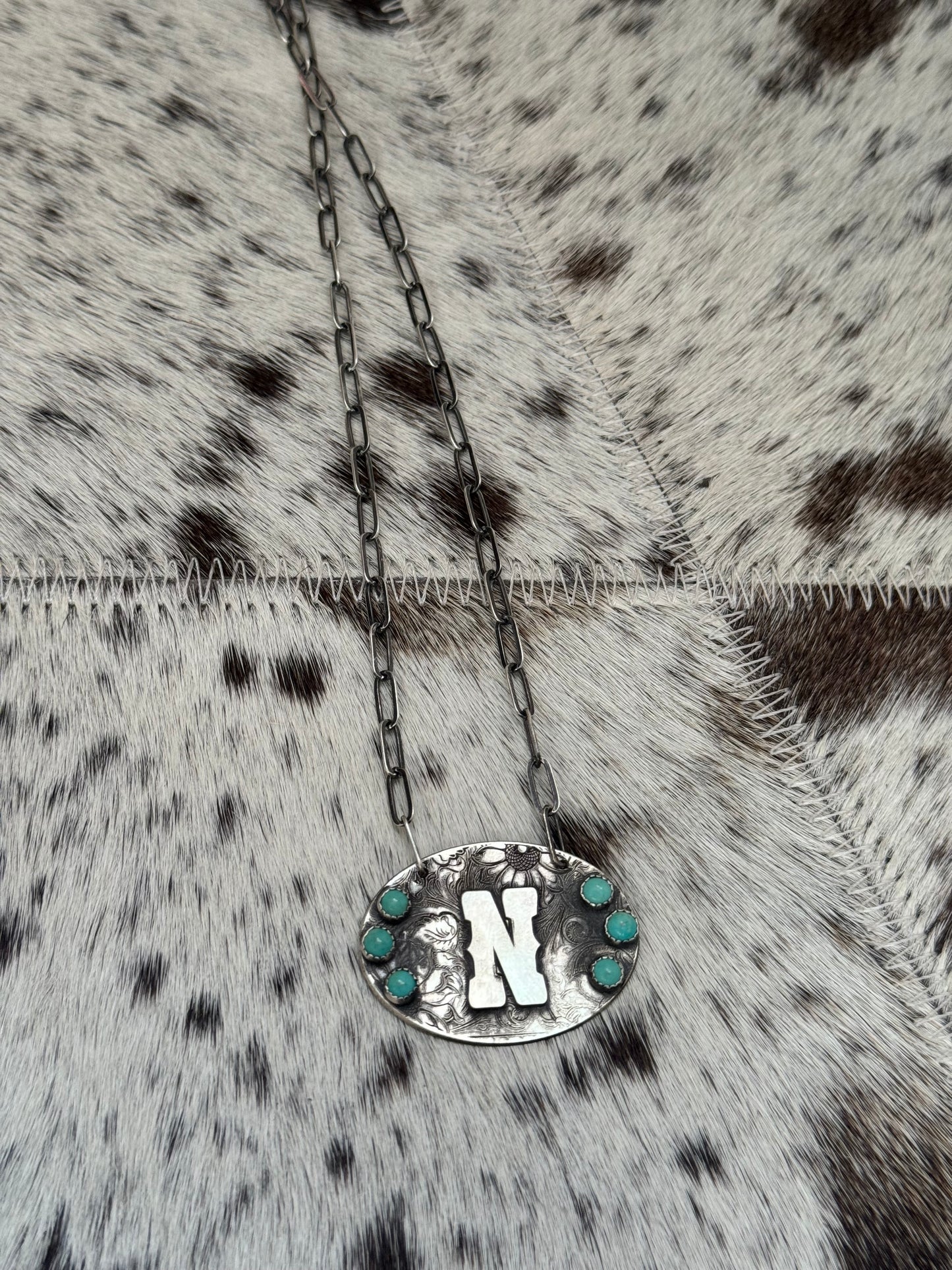Initial N Necklace