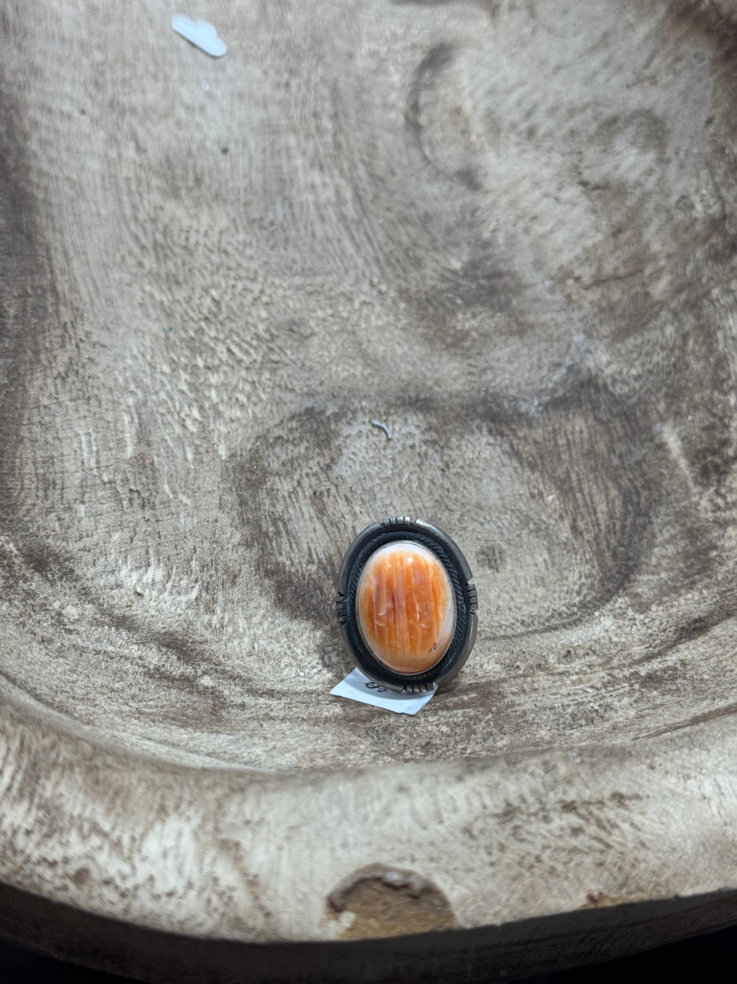 sz 8 Orange Spiny Ring