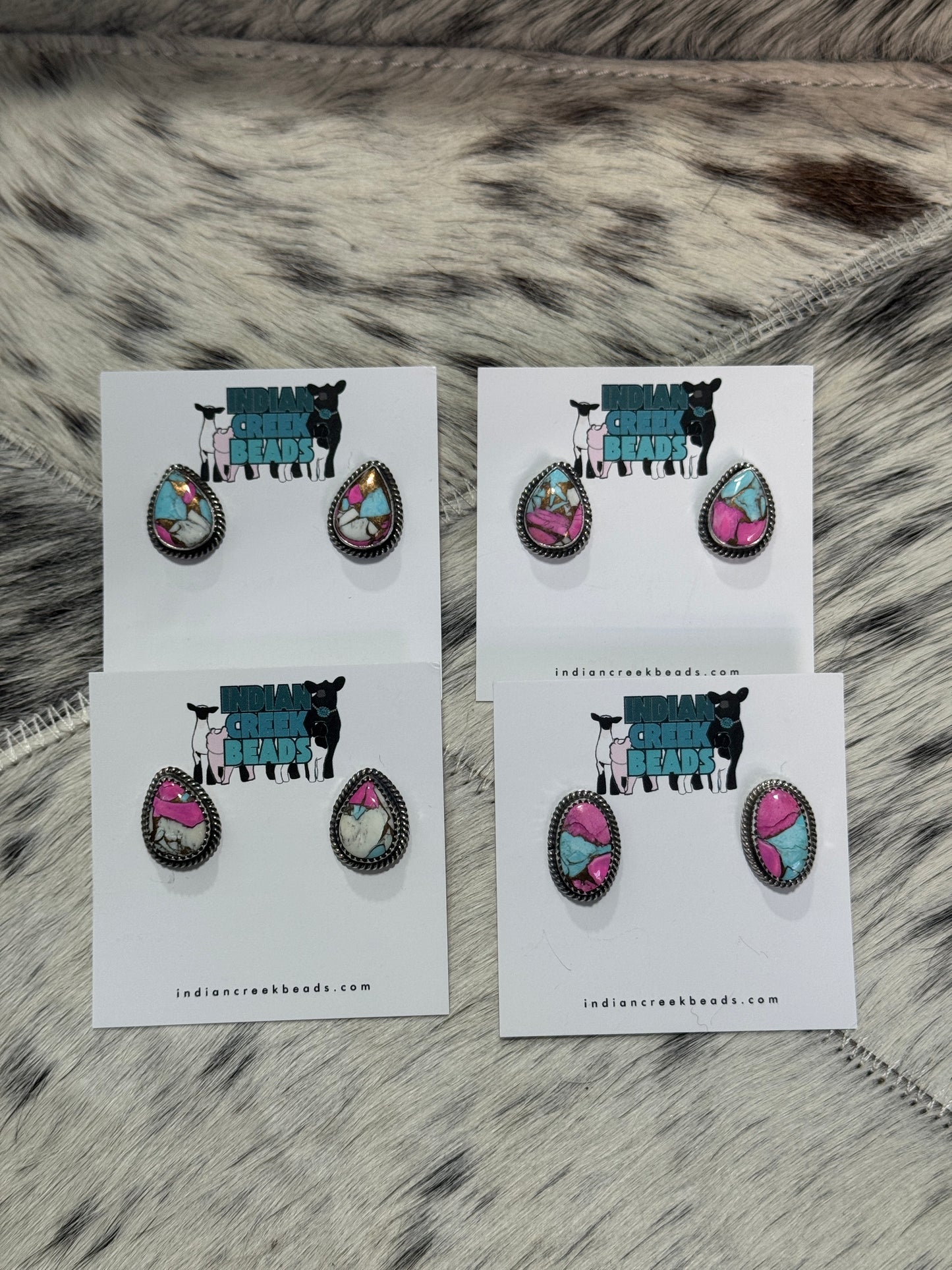 Cotton Candy Dahlia Earrings