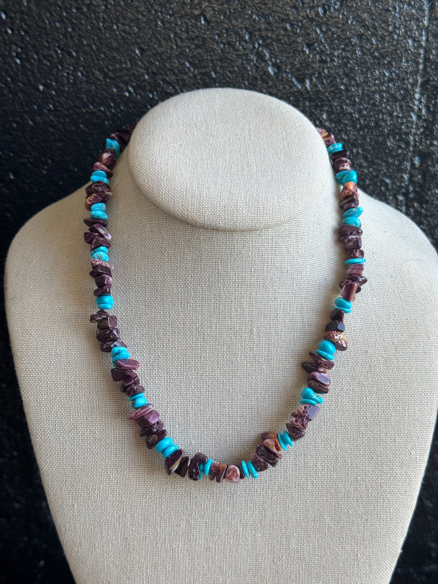 17.5” Purple Spiny & Turquoise