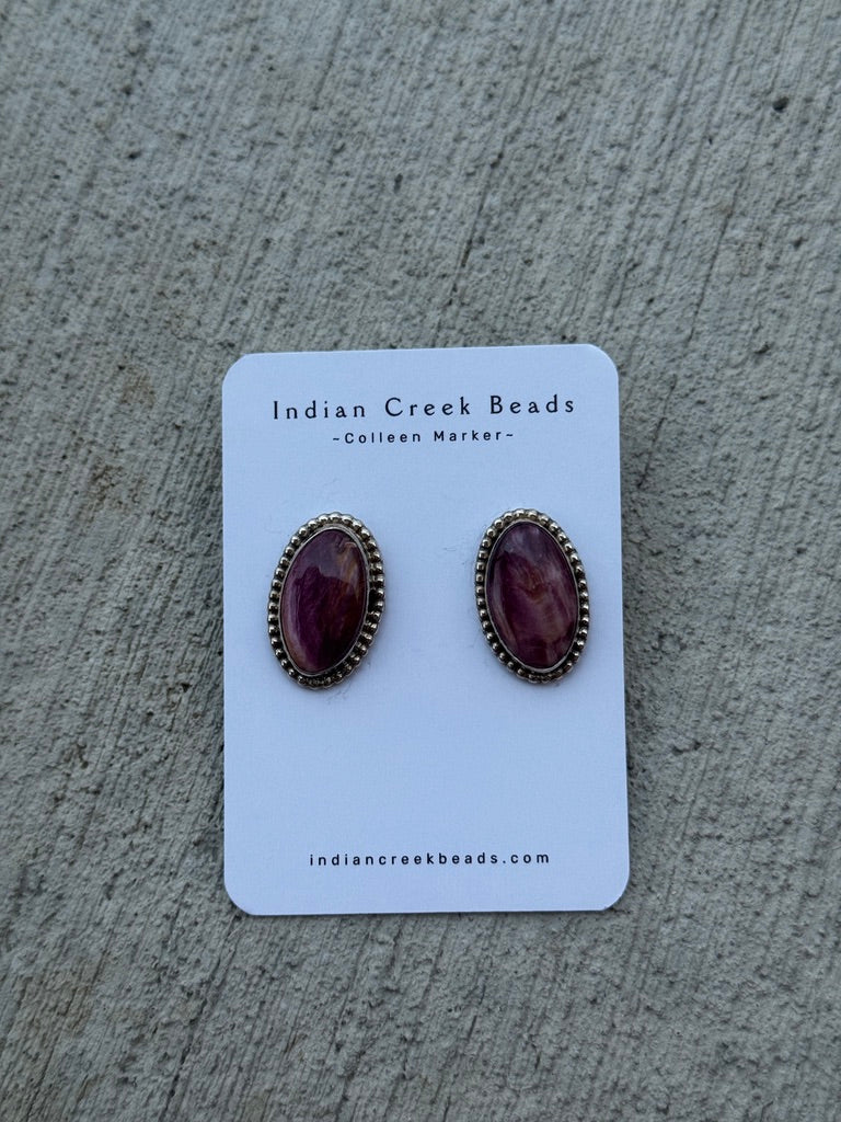 Purple Spiny Earrings