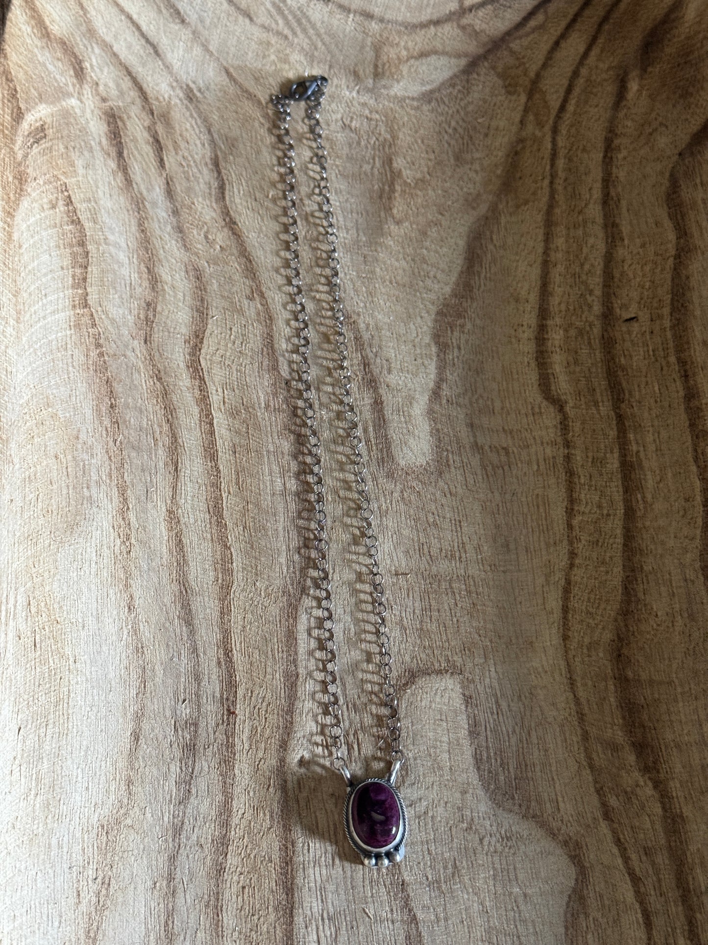 20" Purple Spiny Necklace