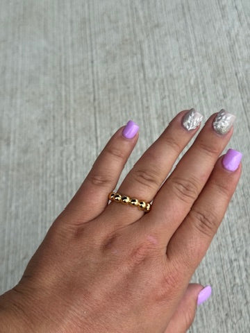 Gold Bubble Band Ring