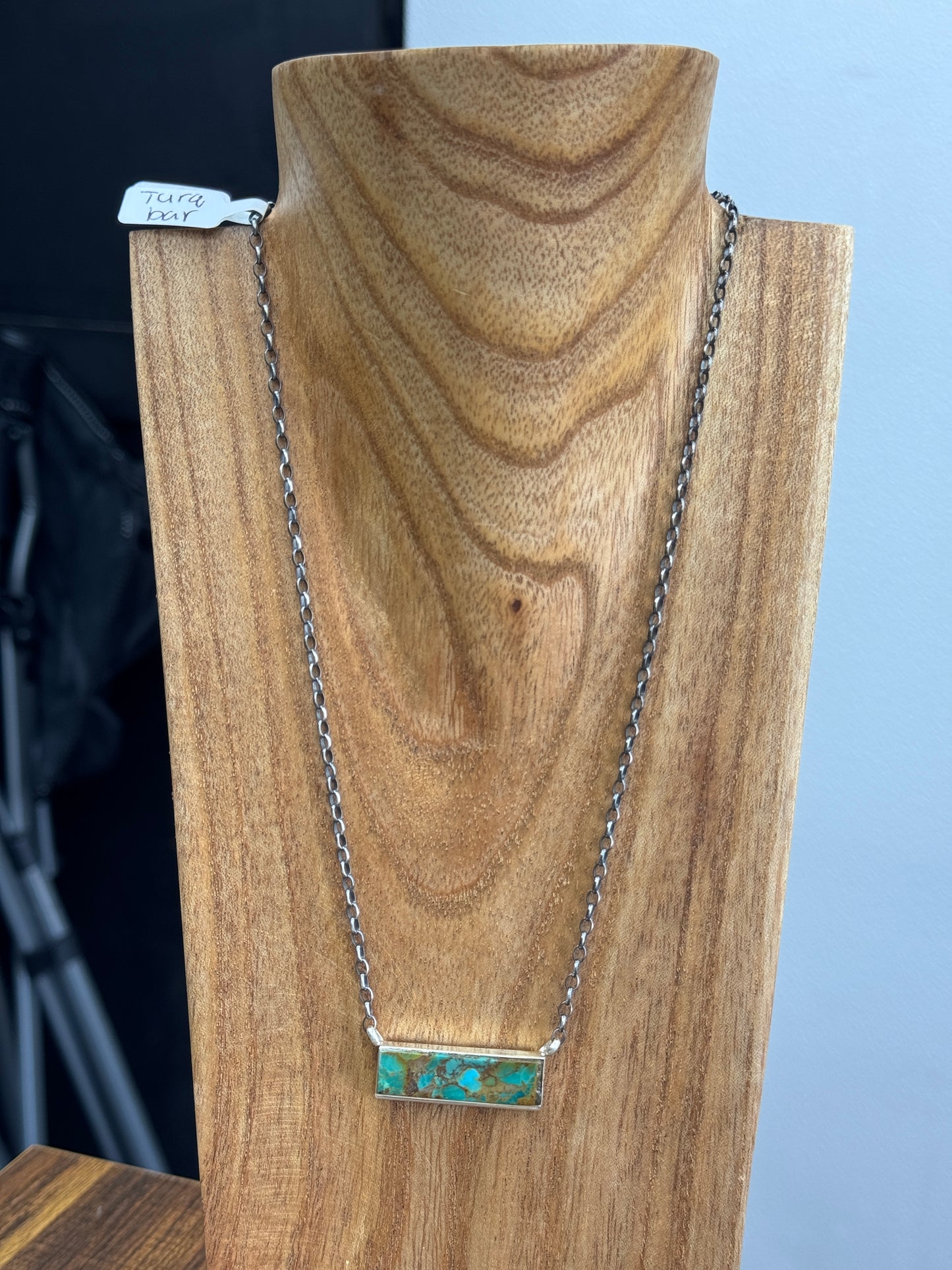 18" Turquoise Bar Necklace