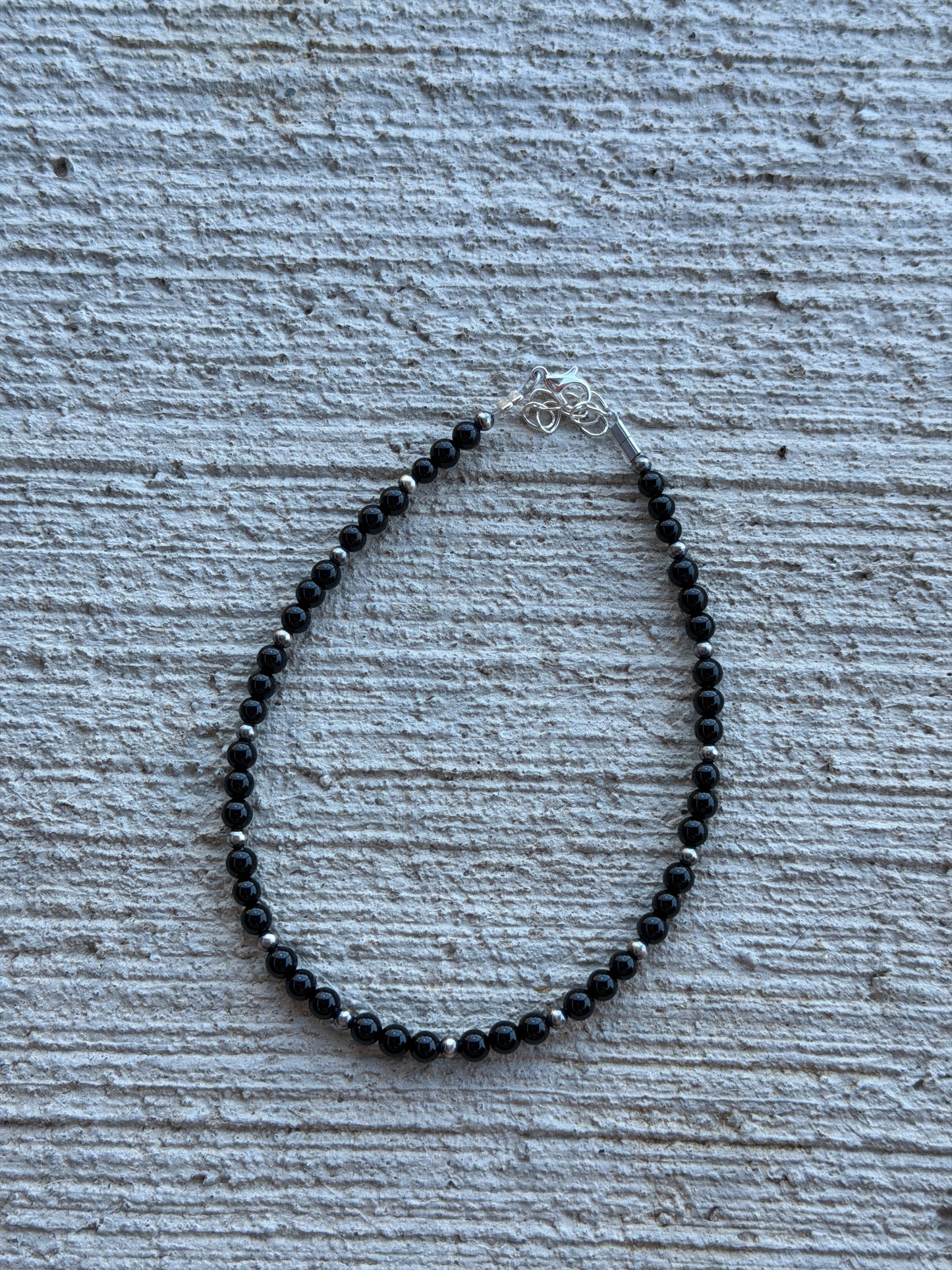 10-11” Black Onyx Anklet