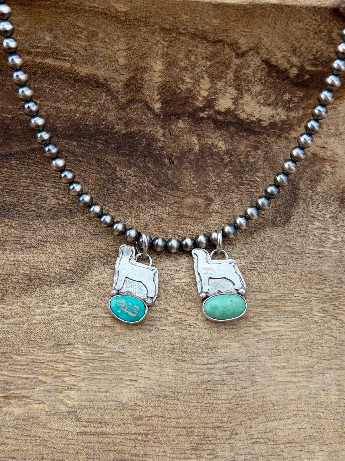 1 stone Goat Pendants