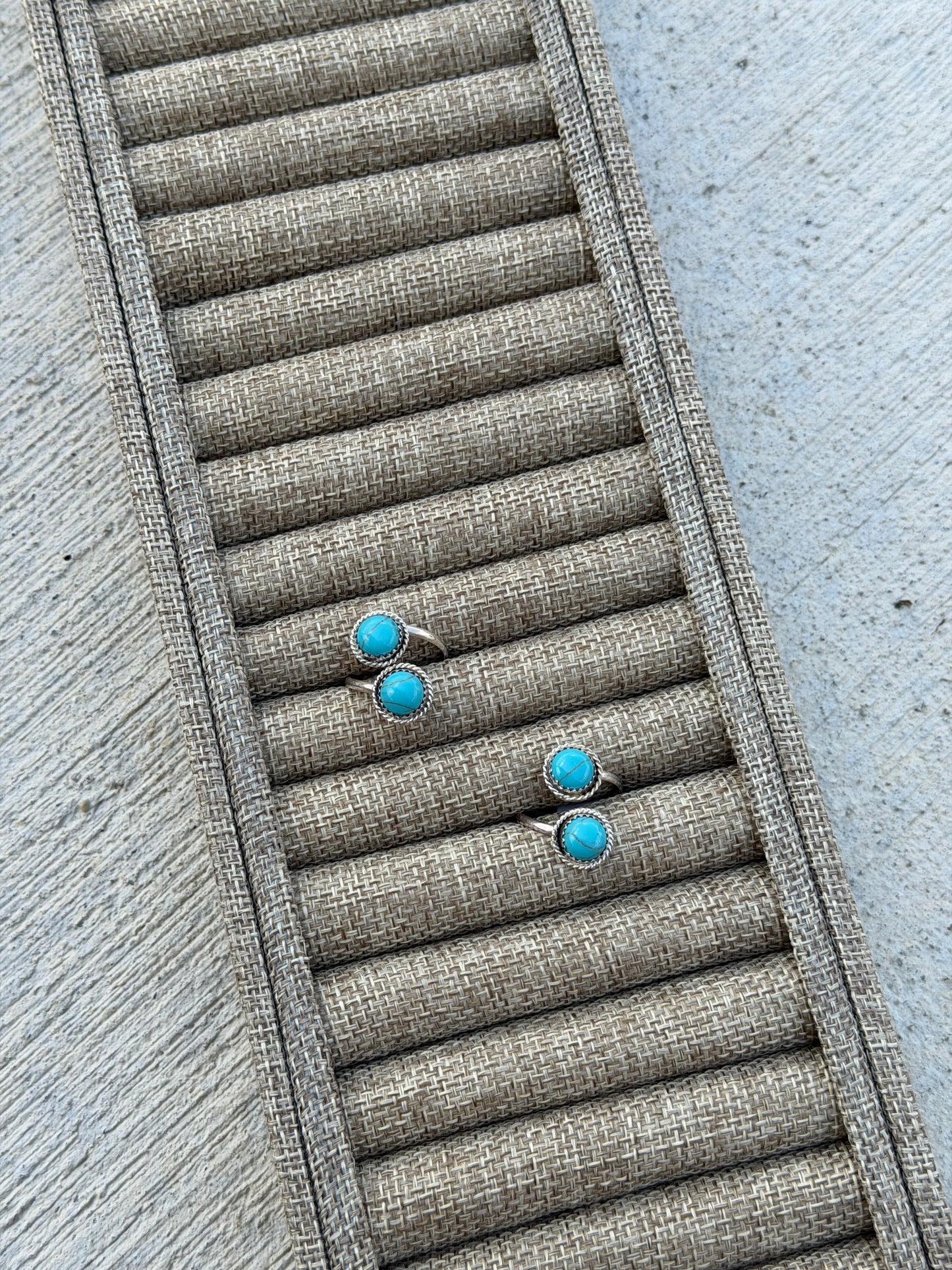 2 stone Turquoise Adjustable Ring