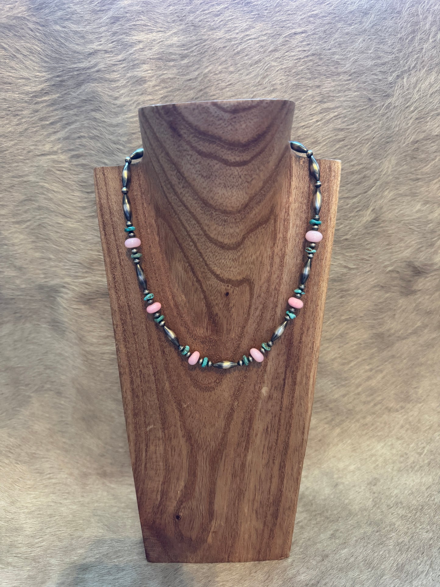 16.5-18" Pearl, Kingman & Pink Opal