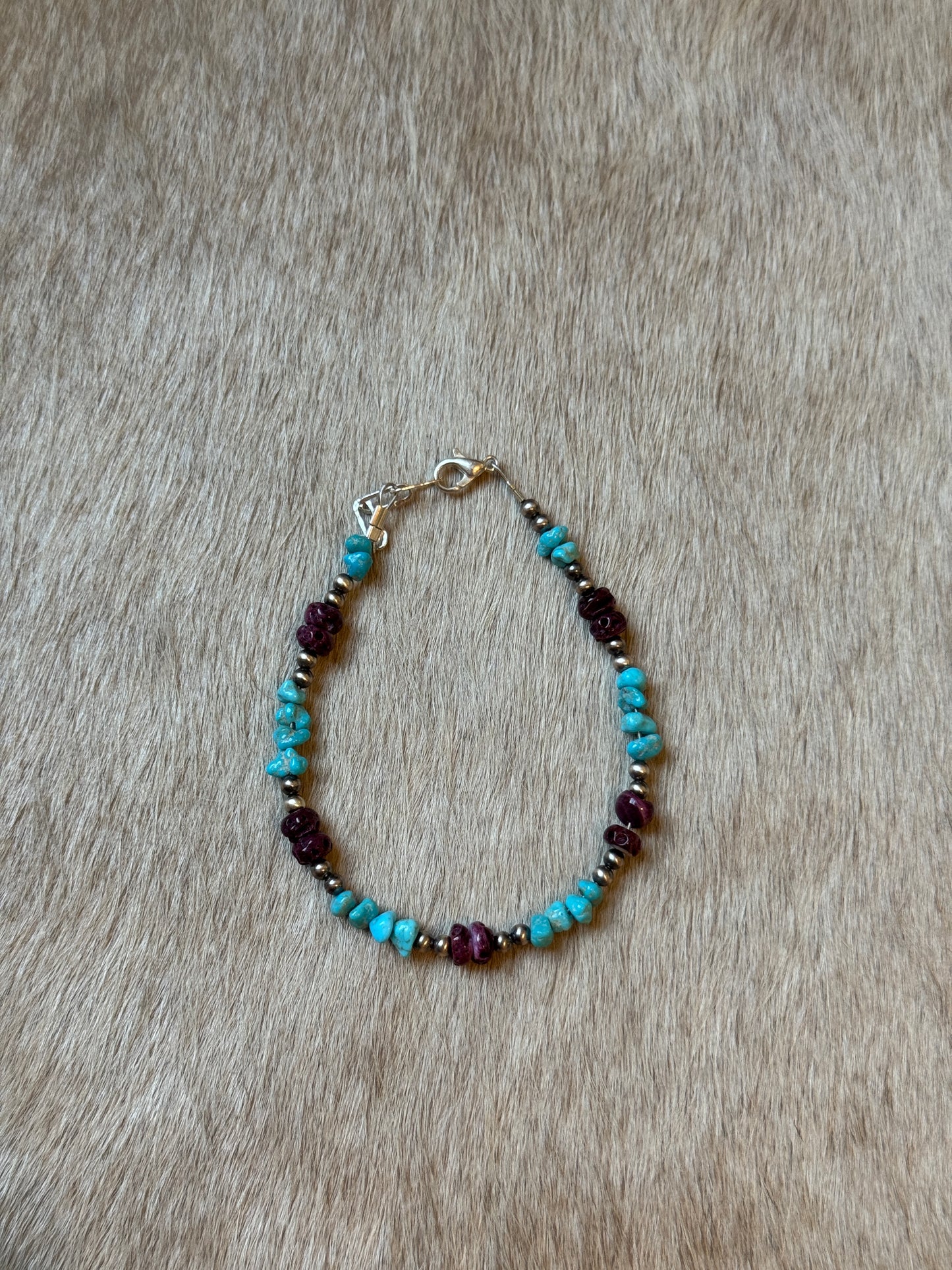 7-7.5" Pearl, Purple Spiny & Turquoise