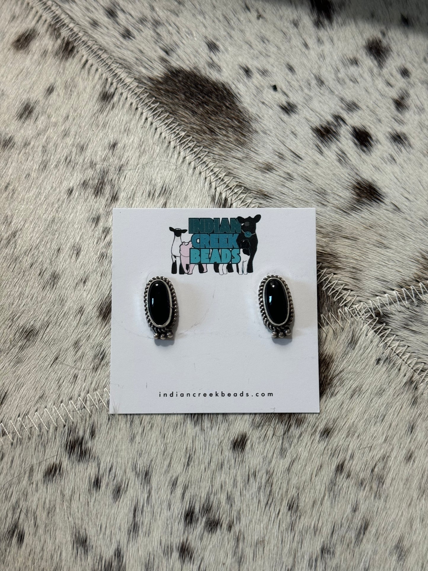Black Onyx Sterling Silver Earrings