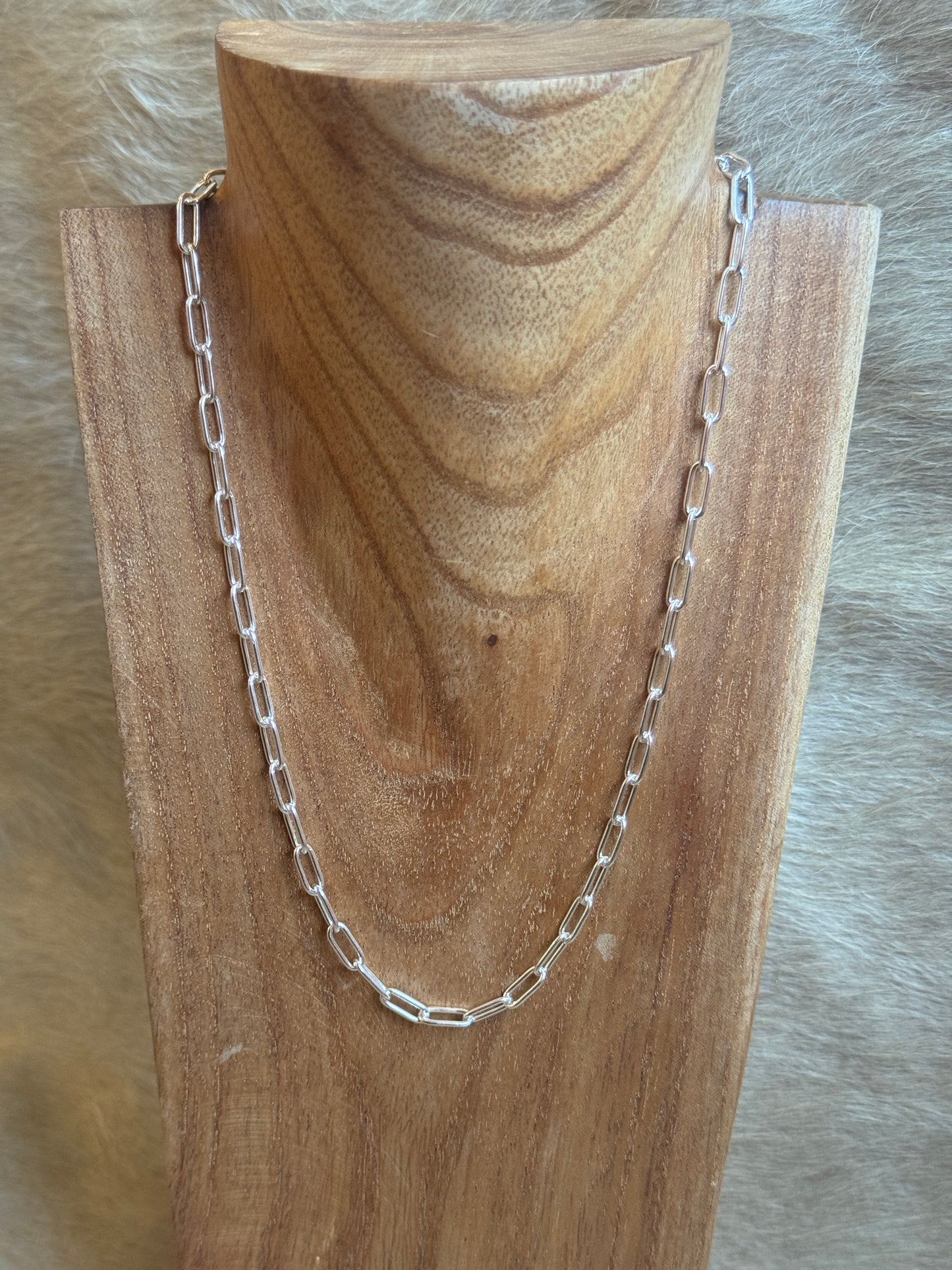 18" Sterling Silver Paperclip