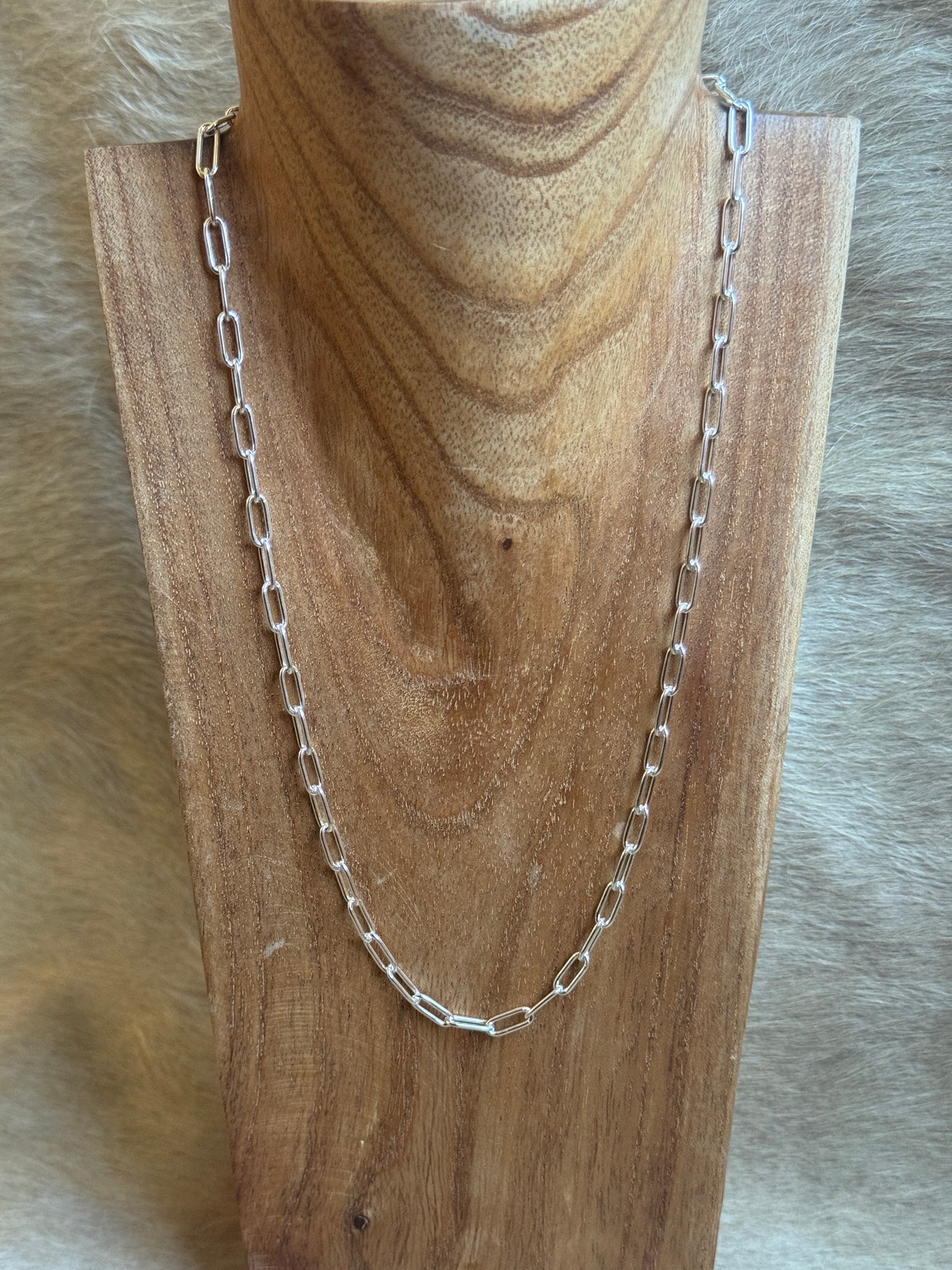 20" Sterling Silver Paperclip