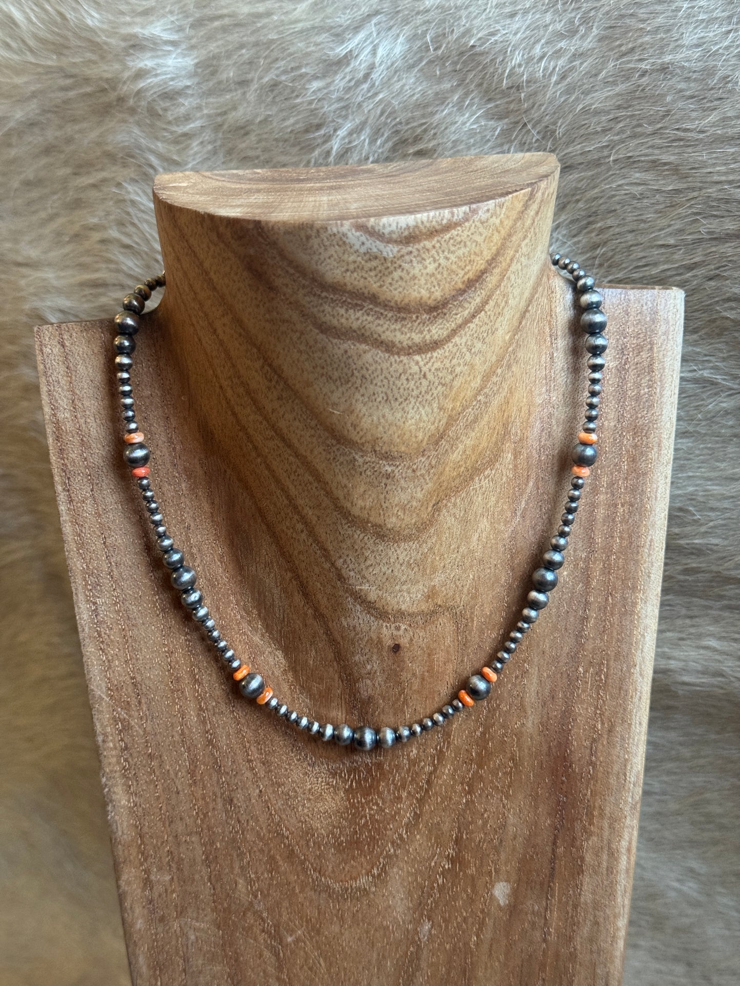 14-17" Pearl & Orange Spiny