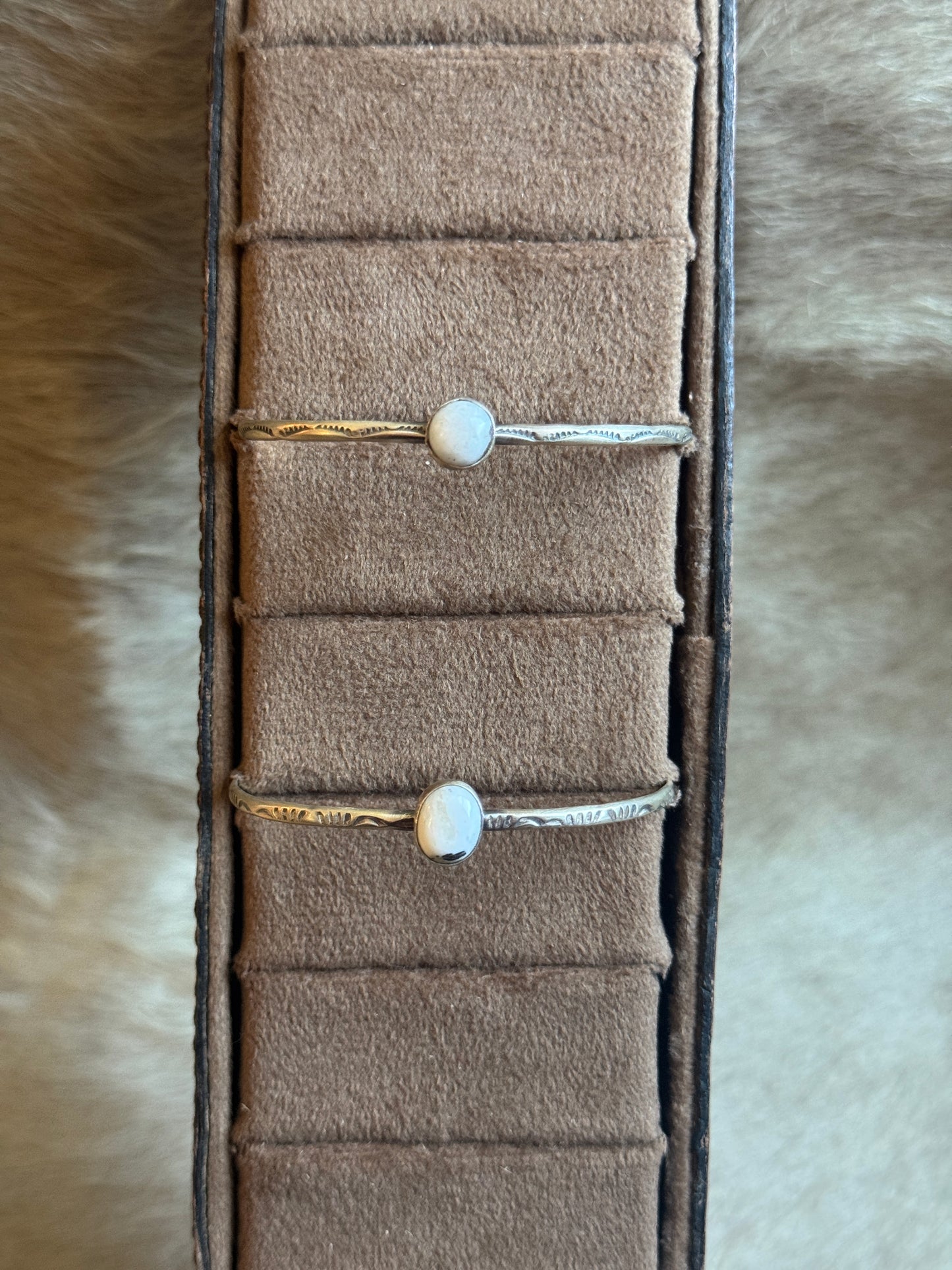 White Buffalo Stacker Cuff
