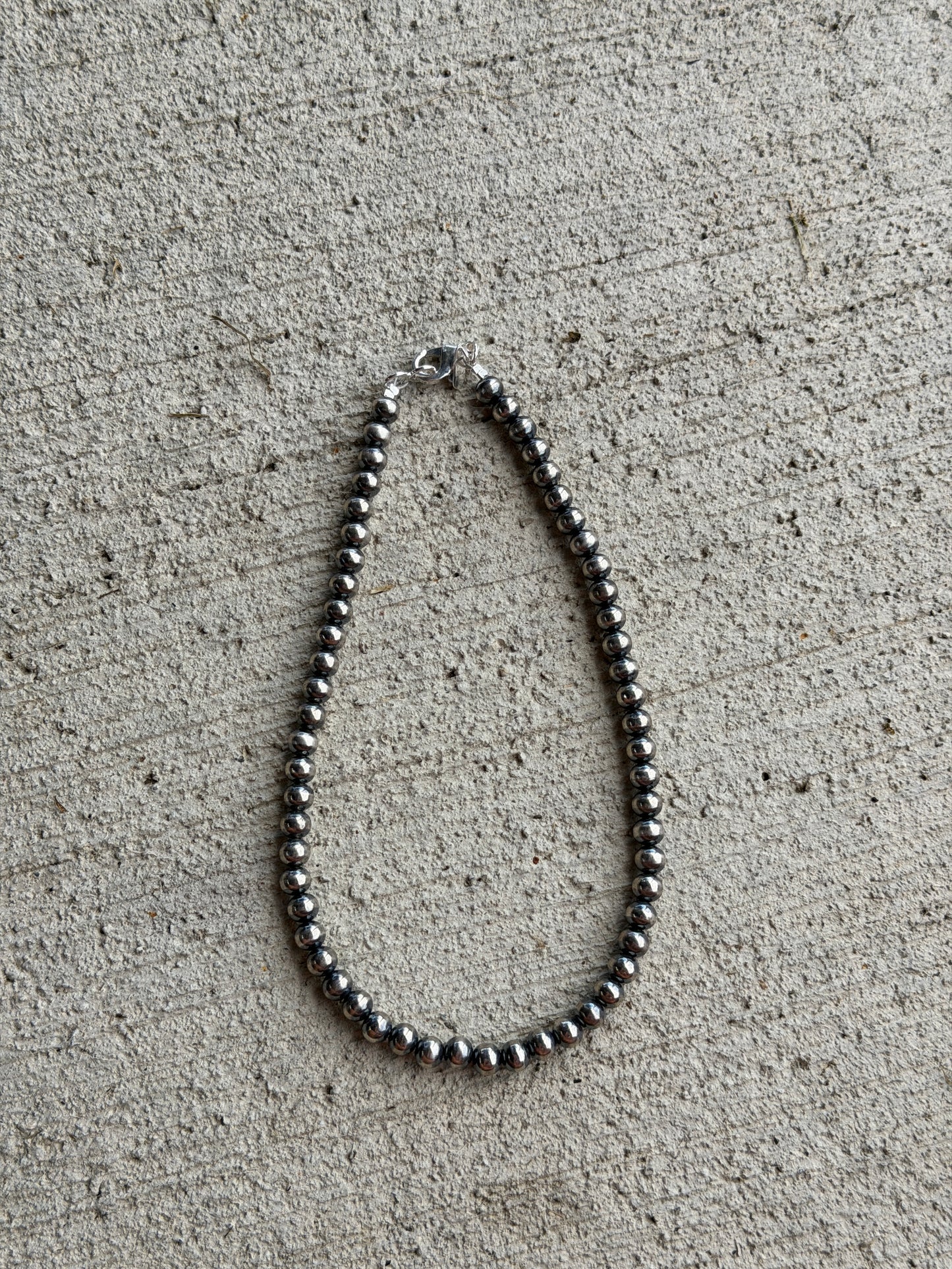 14" 6mm Silver Plated Pearls