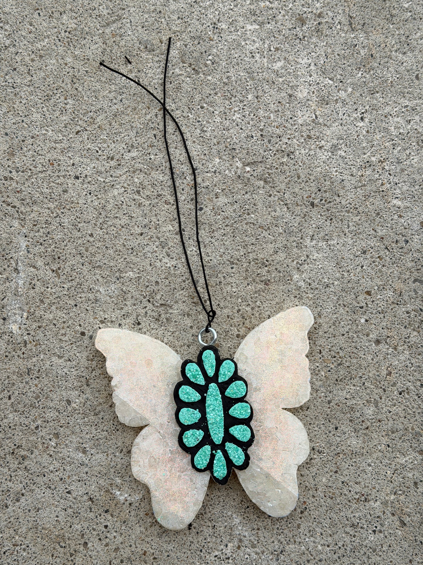 Butterfly with Turquoise Cluster Freshie