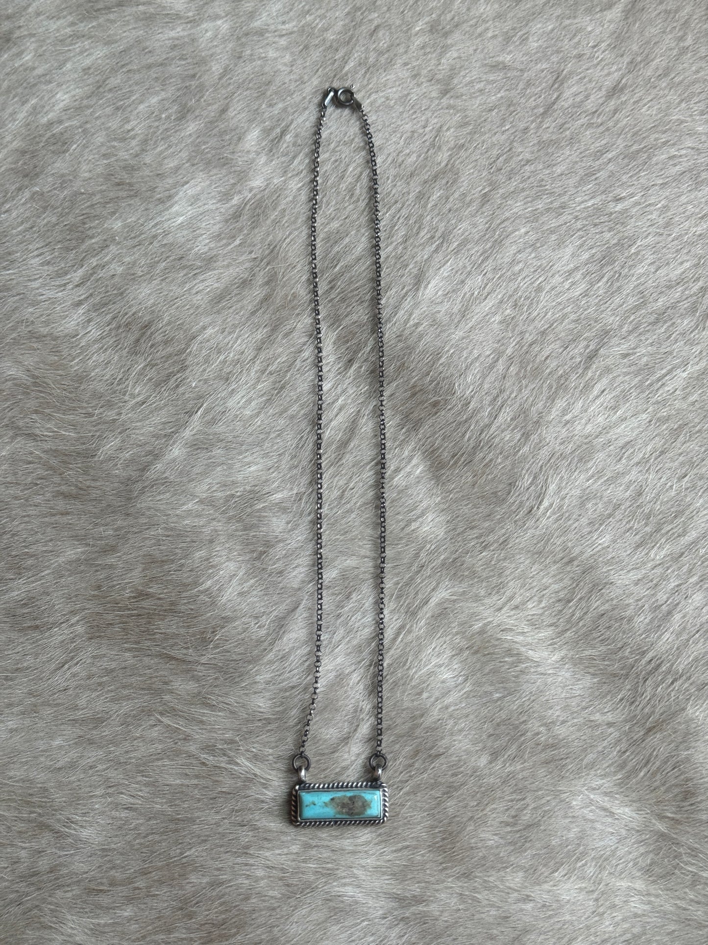 16" Turquoise Bar Necklace