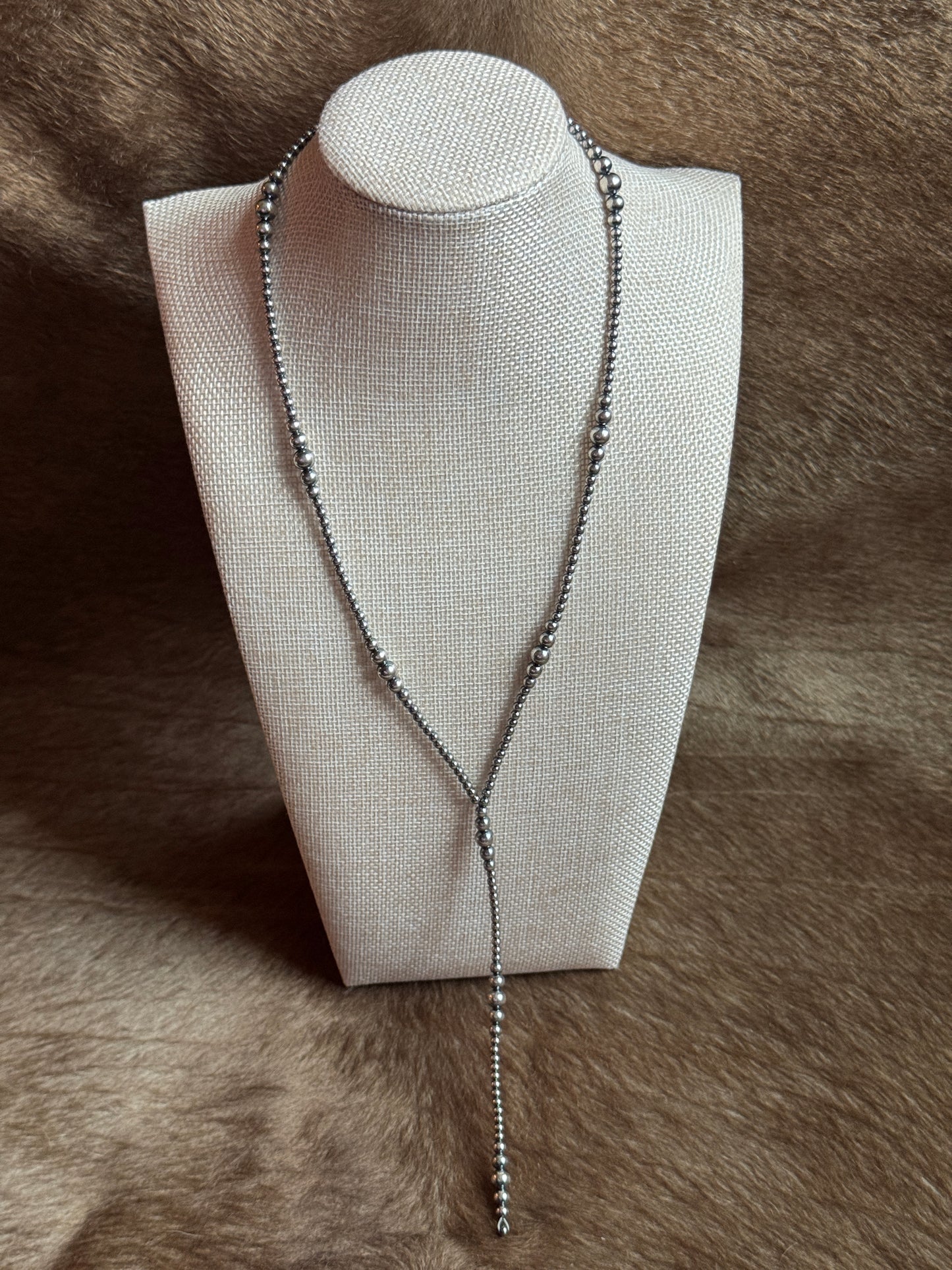 20" 3-6mm Pearl Lariat