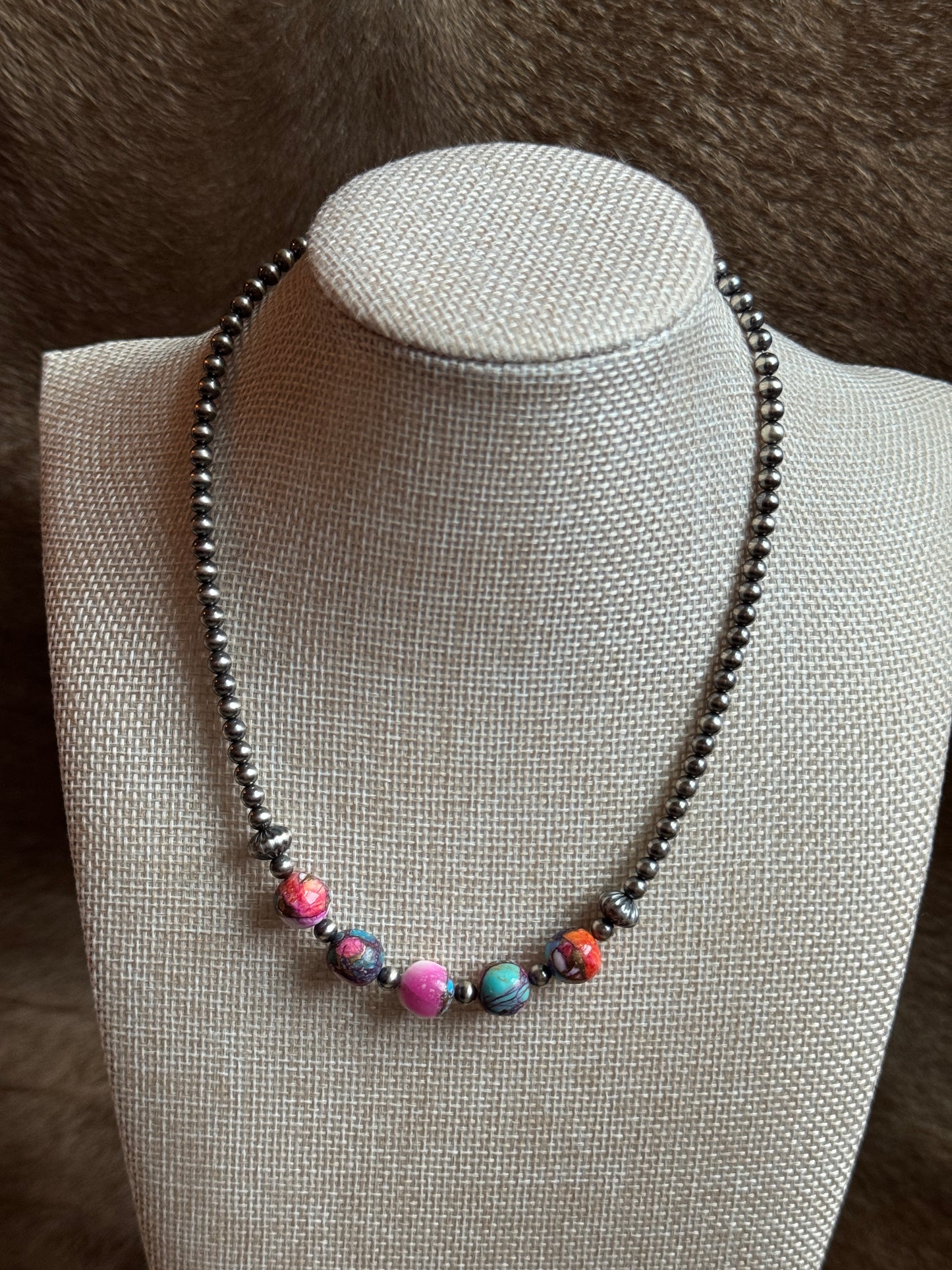 15-16.5" Pearl & Pink Dahlia