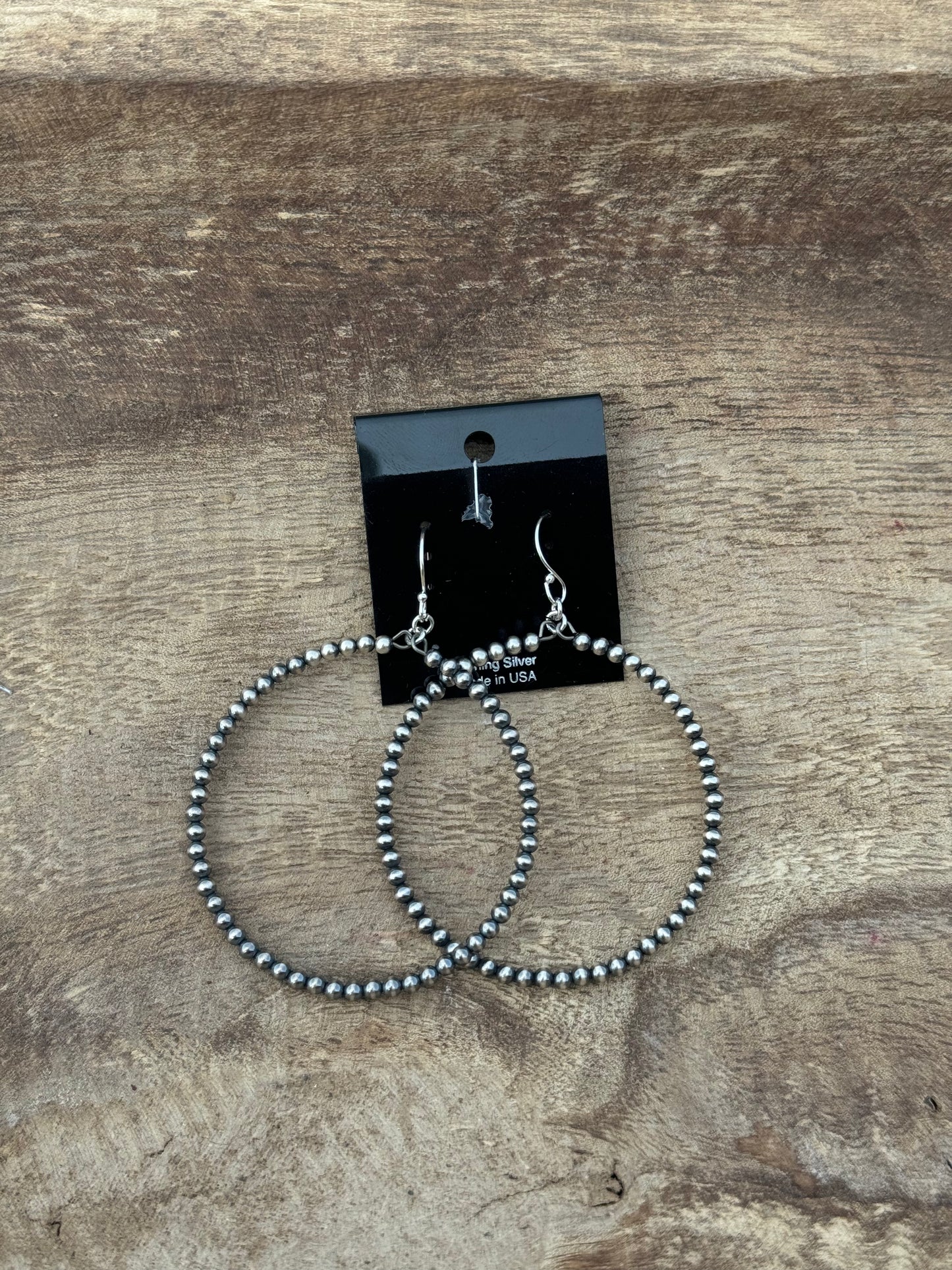 3mm Sterling Pearl Hoop Earrings