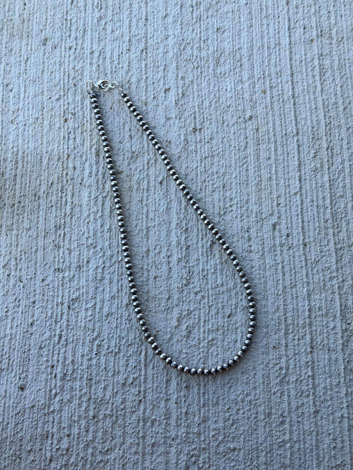 20" 5mm Silver PLATED pearls