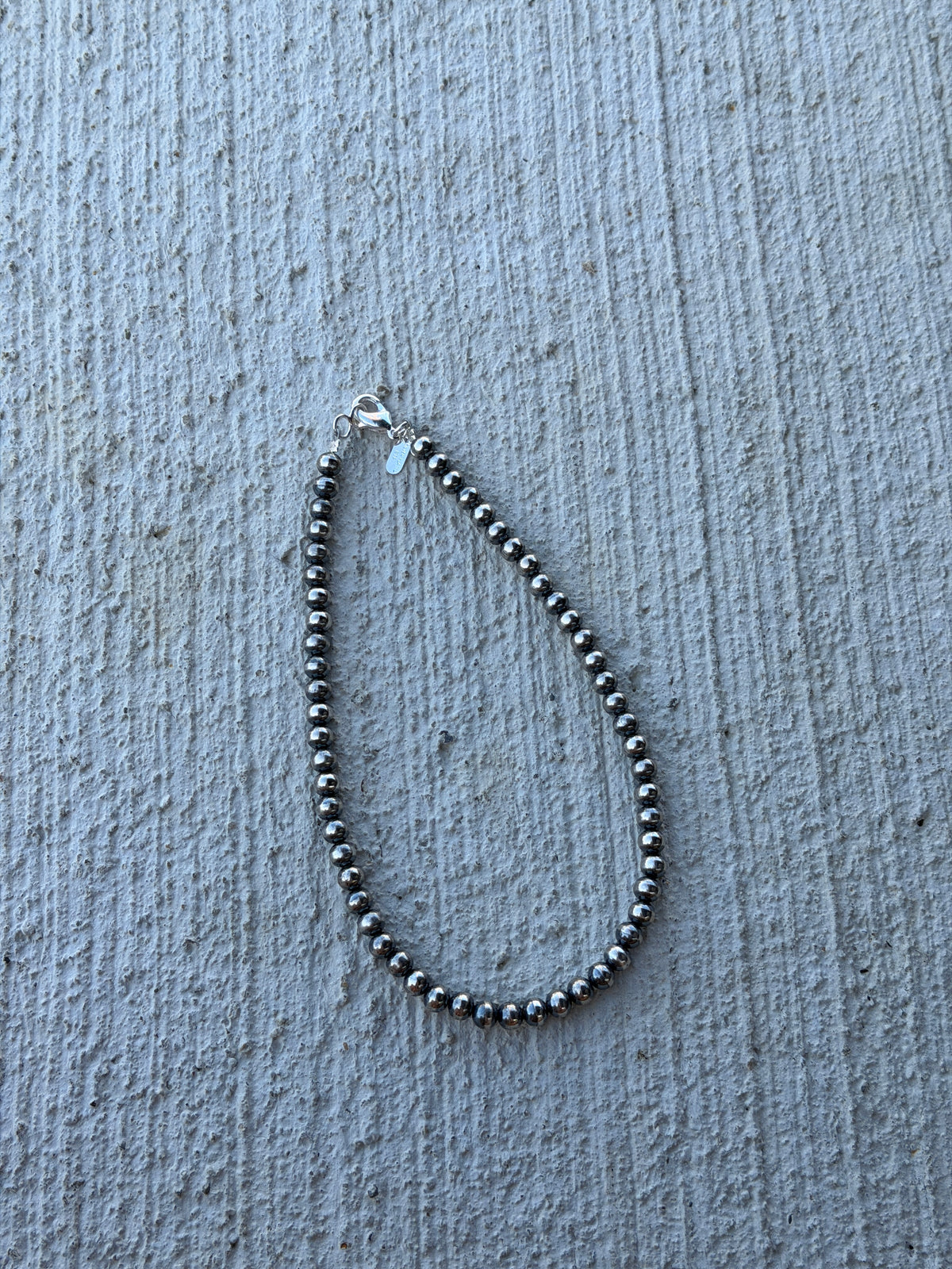 14" 6mm Silver PLATED pearls