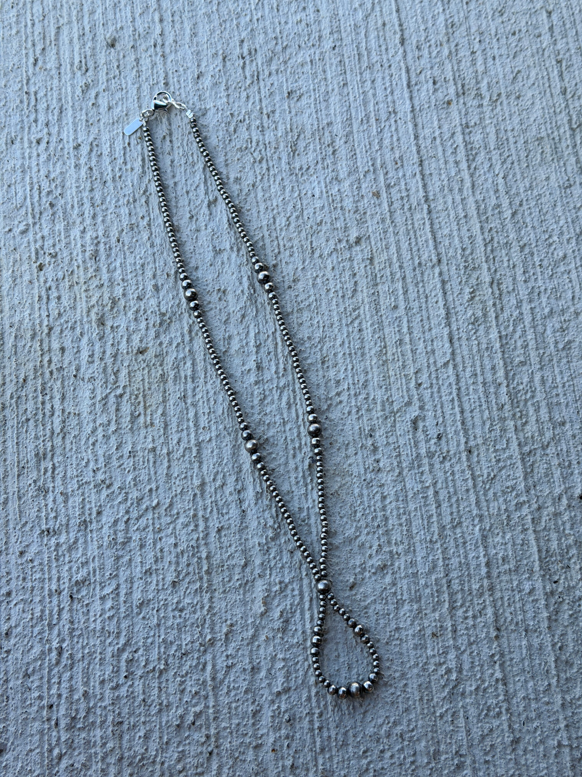 18" 3-6mm Silver PLATED Loop