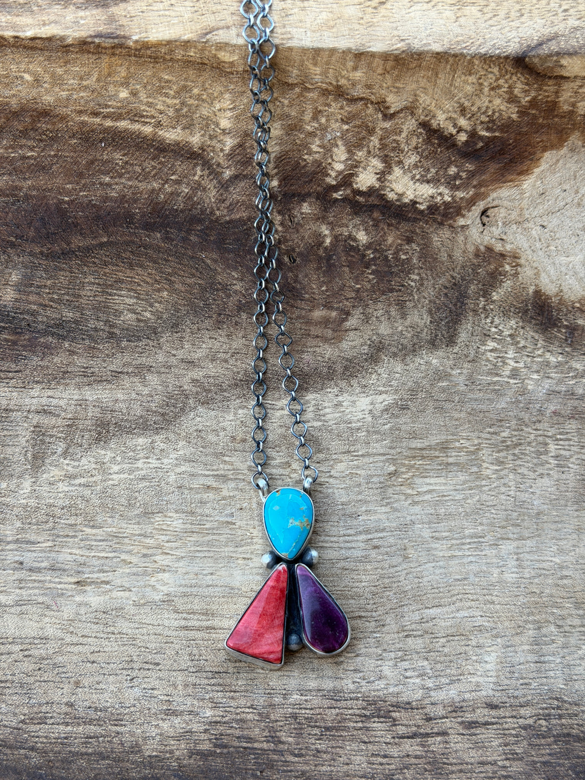 20" Multi Stone Cluster Necklace