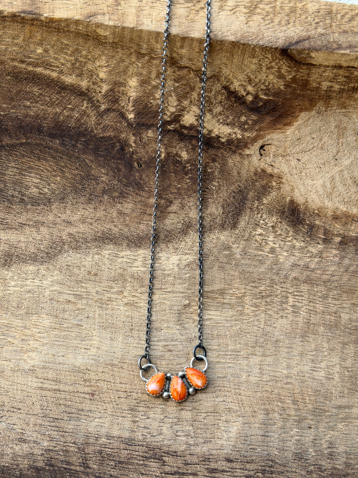 17" 3 stone Orange Spiny Bar