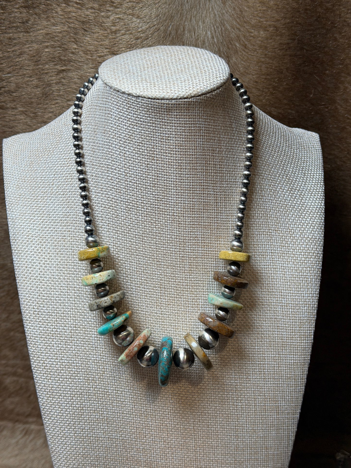 18-19.5" Pearl & Genuine Turquoise