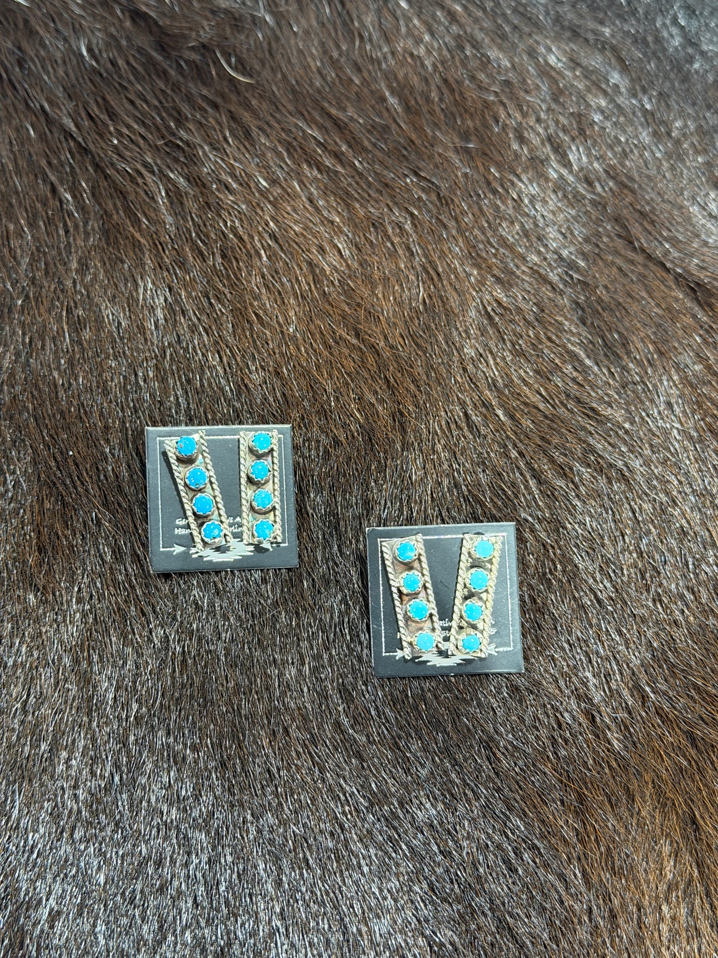 4 stone Kingman Bar Earrings