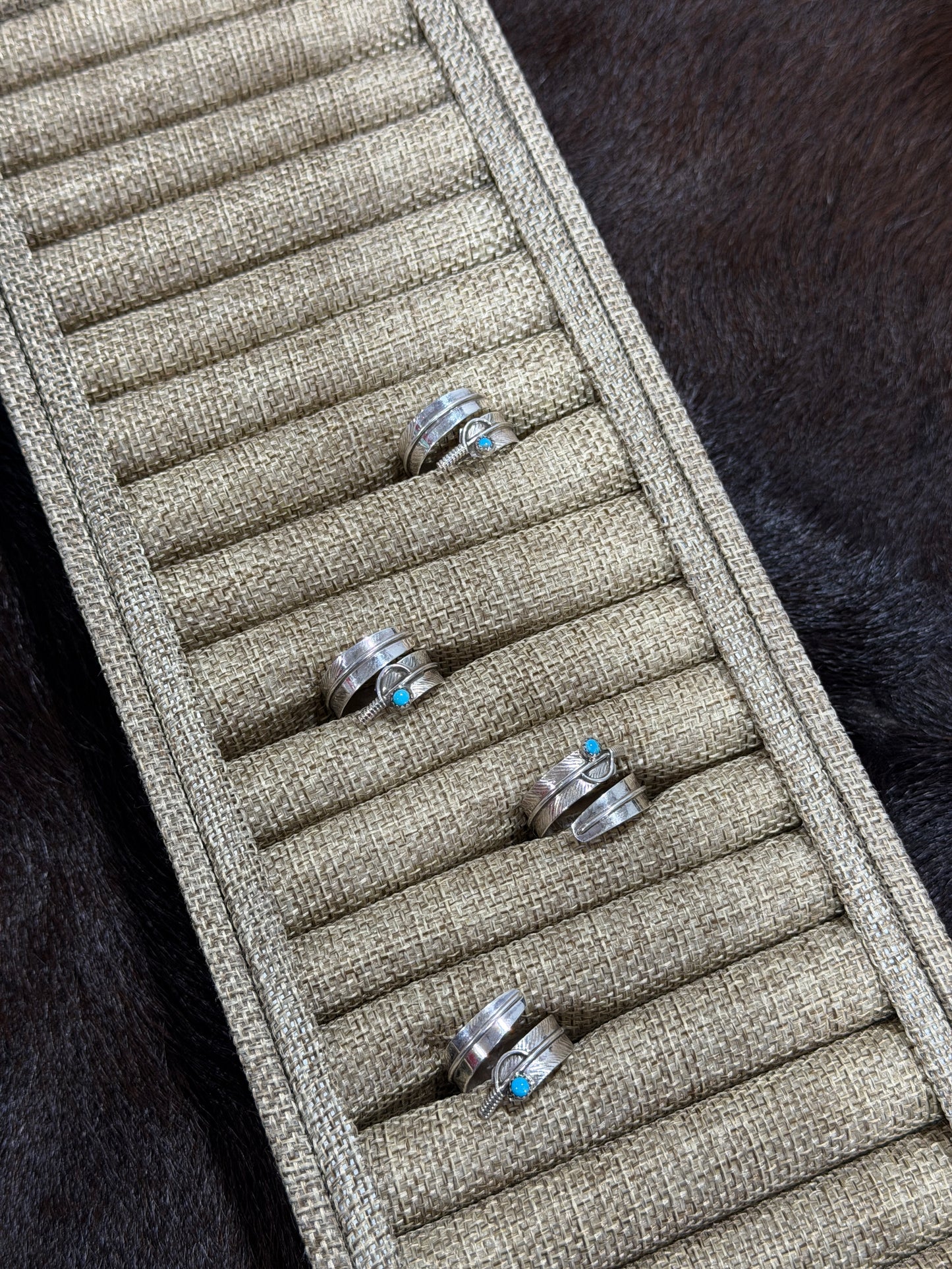 Dainty Sterling Feather Adjustable Ring