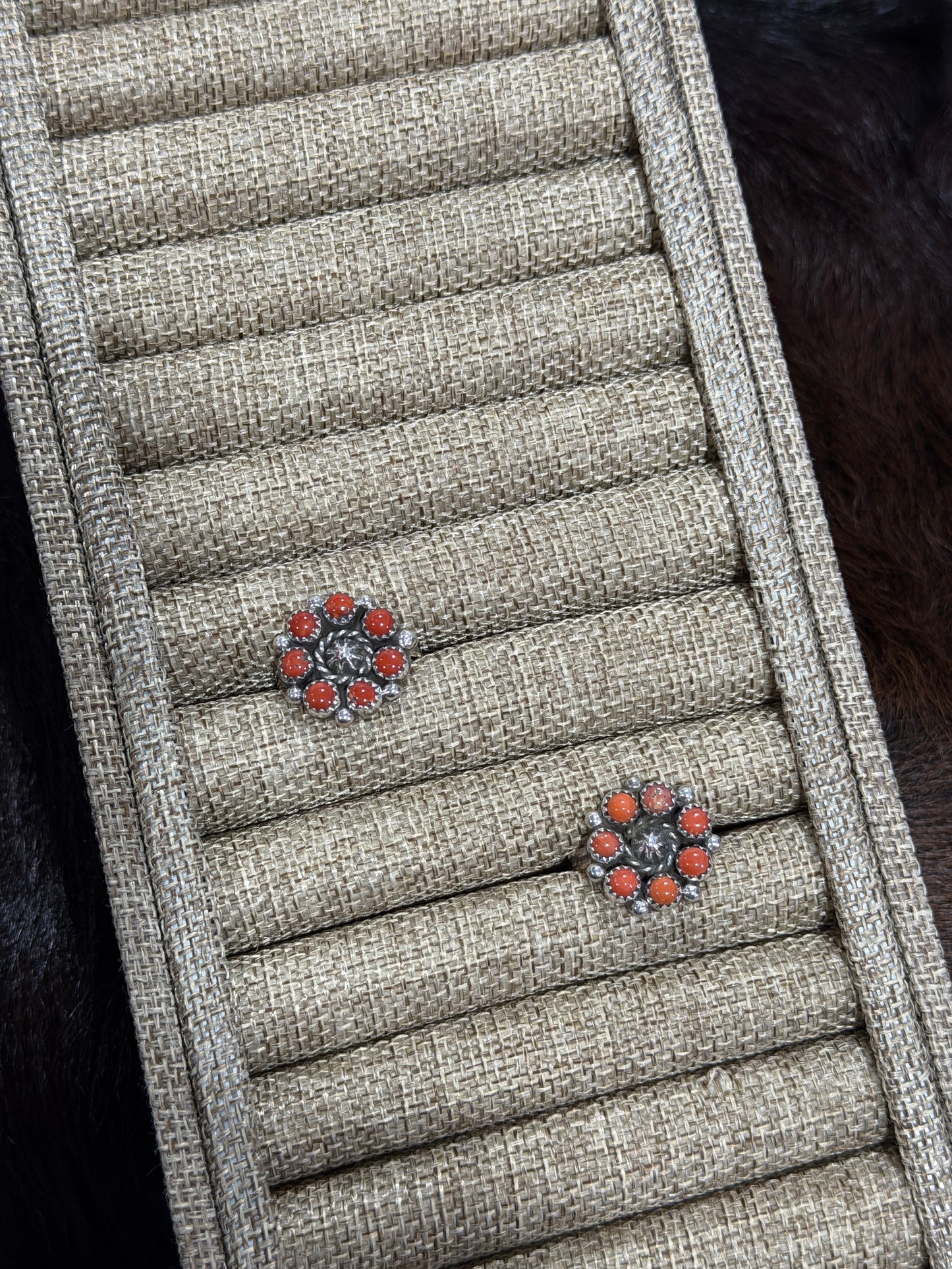 Red Coral Cluster Ring