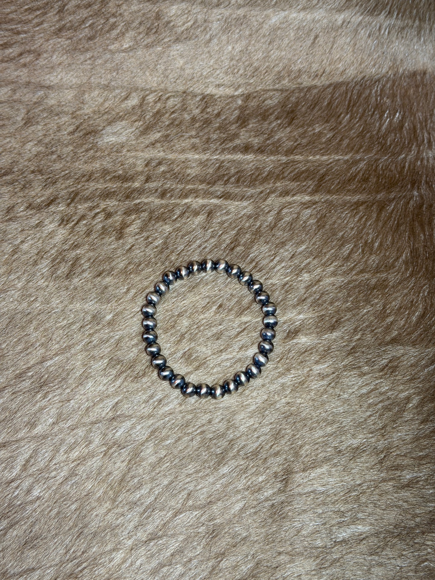 6mm Sterling Pearl Stretchy Bracelet