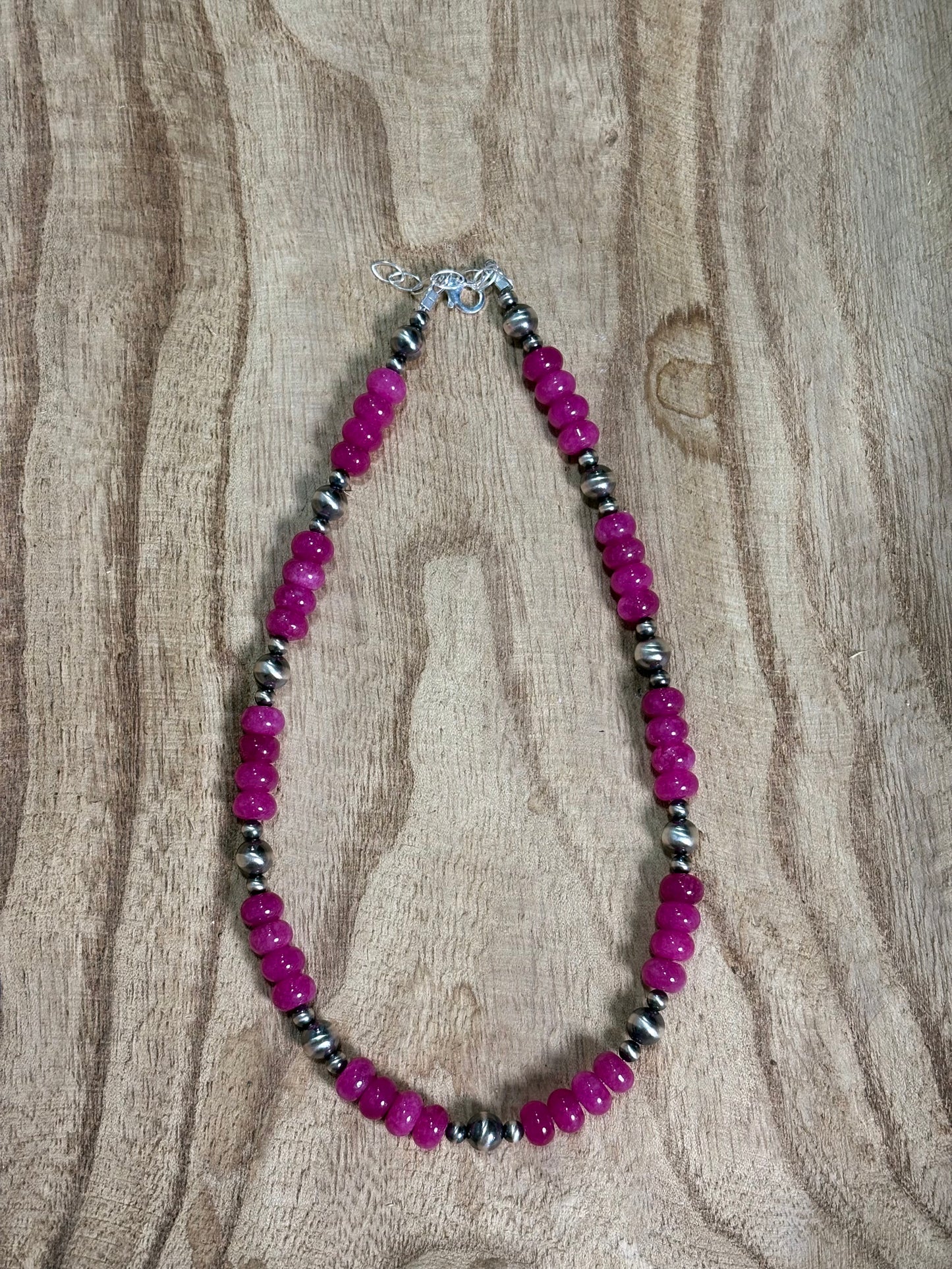 15.5-17.5" Hot Pink Quartz