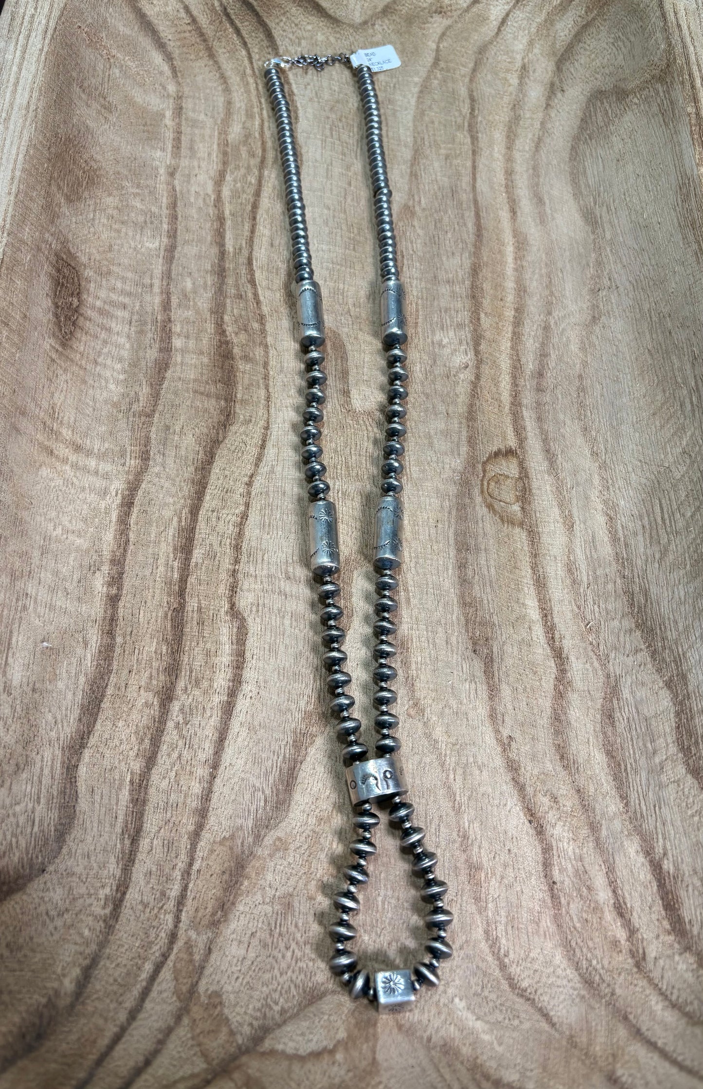 24-26" Sterling Pearl Barrel Bead Jacla