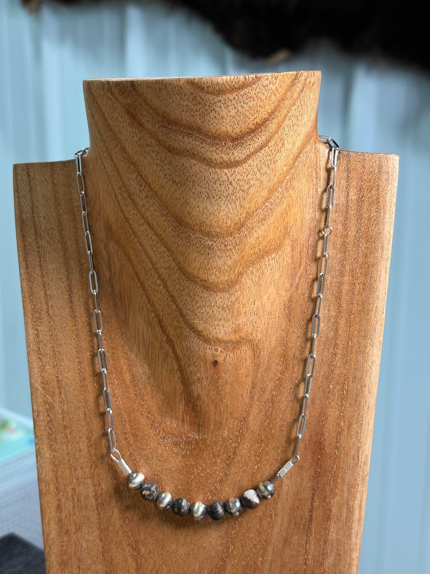 16" White Buffalo Bar Necklace