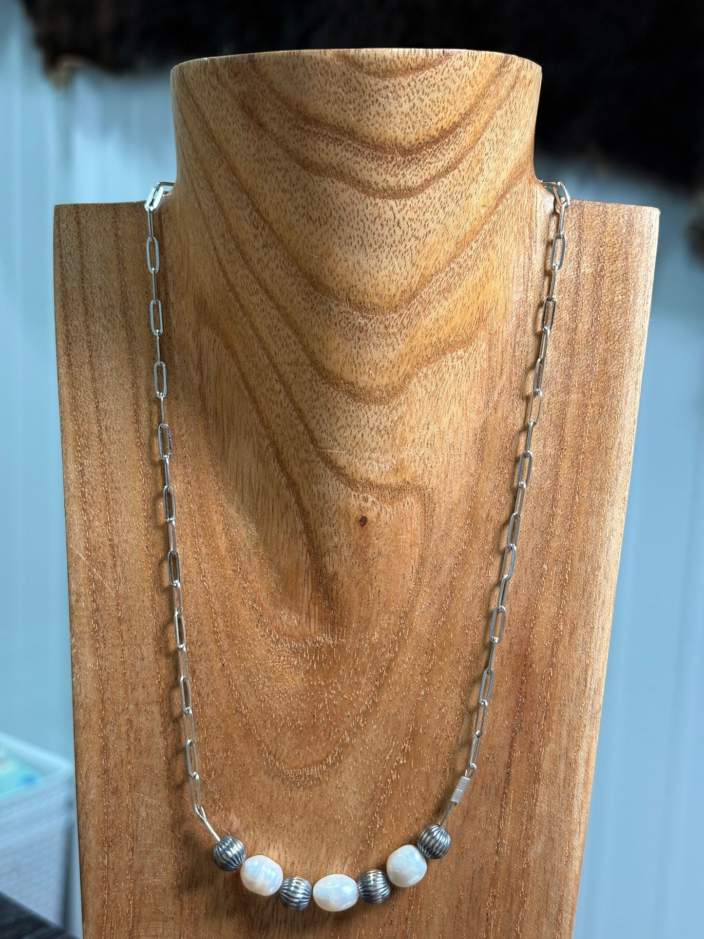 18" Freshwater Melon Bar Necklace
