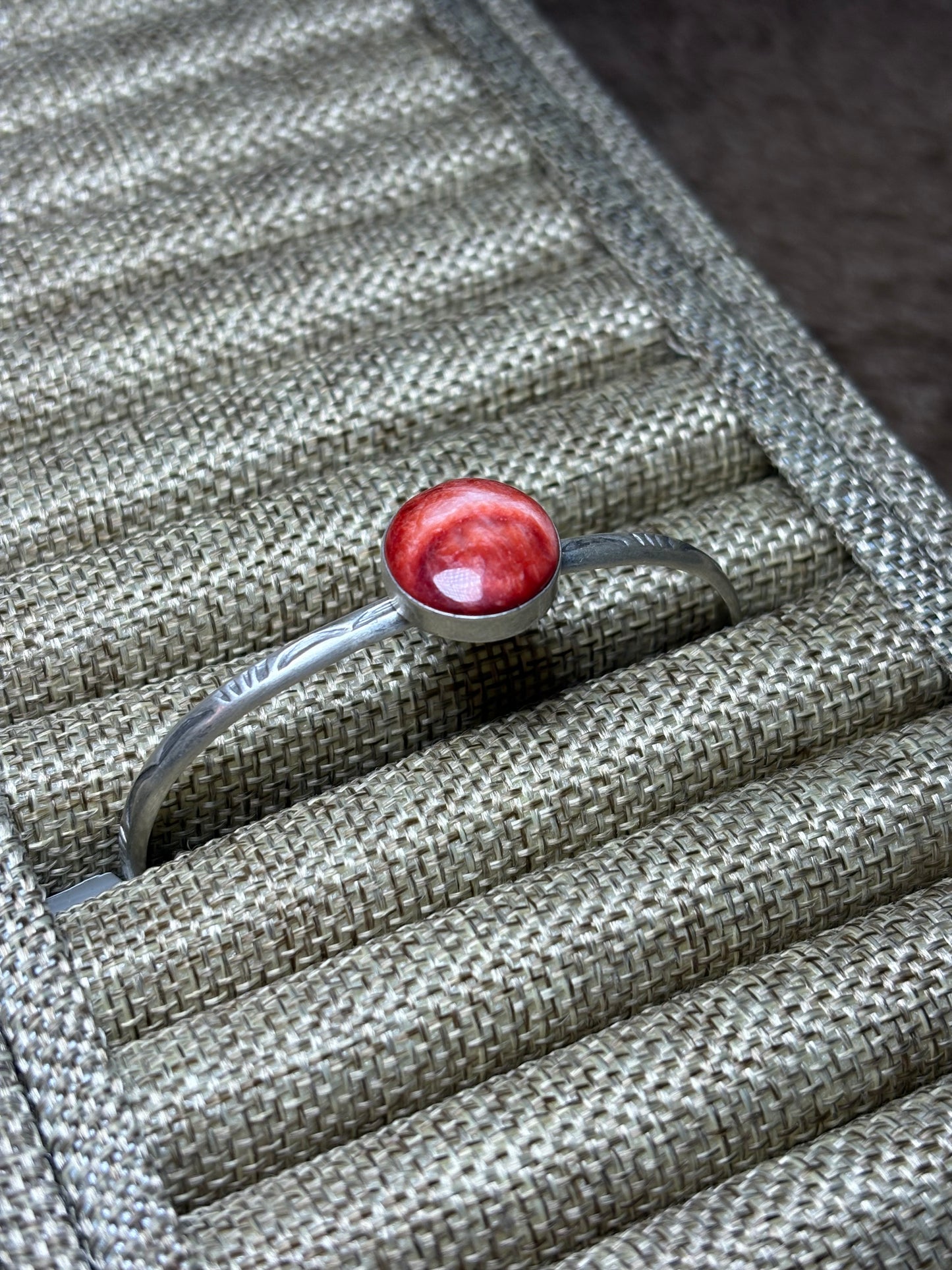 Red Spiny Stacker Cuff