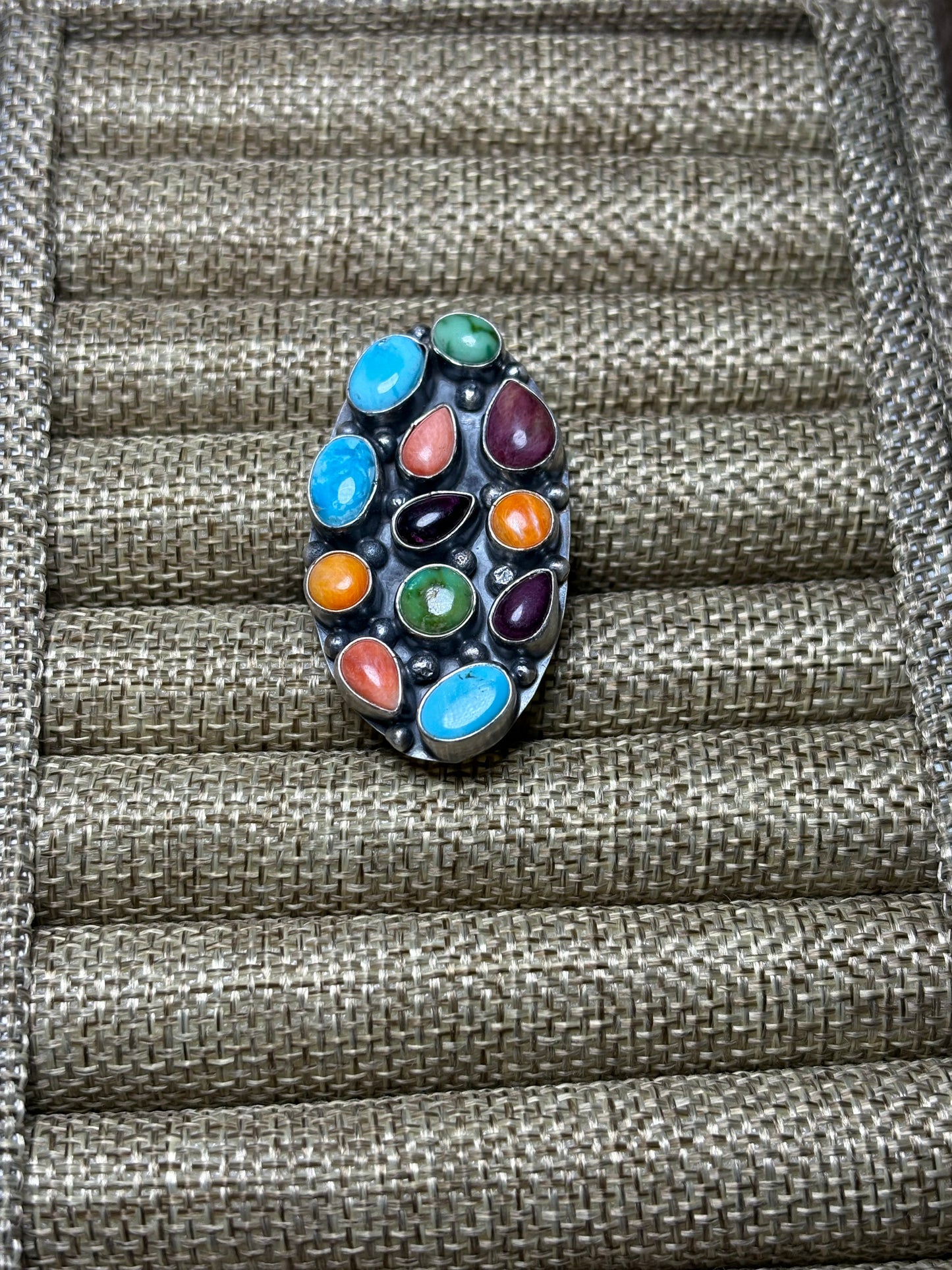 Adjustable Multi-Stone Cluster Ring