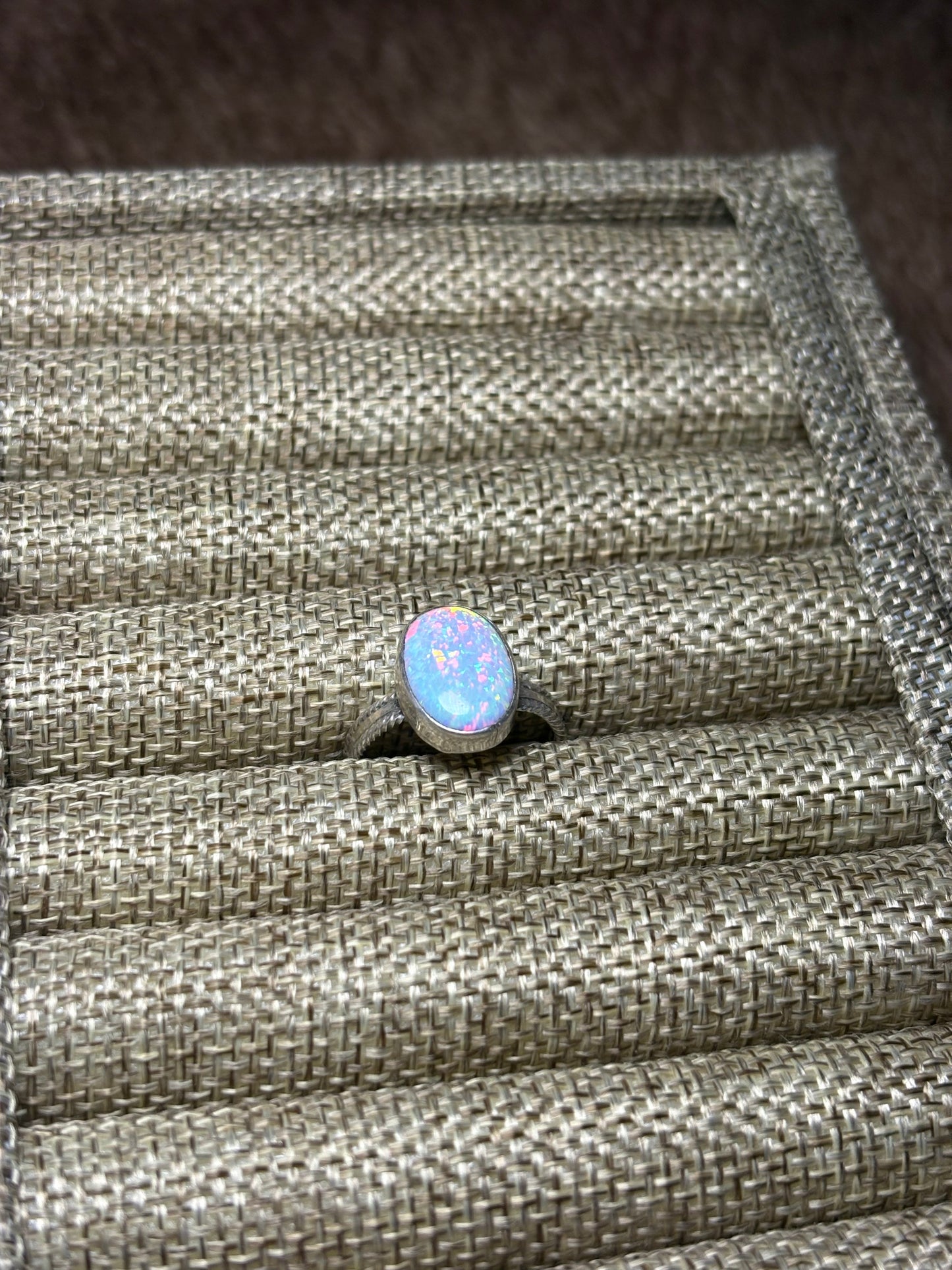 Sz 9 White Opal Rings