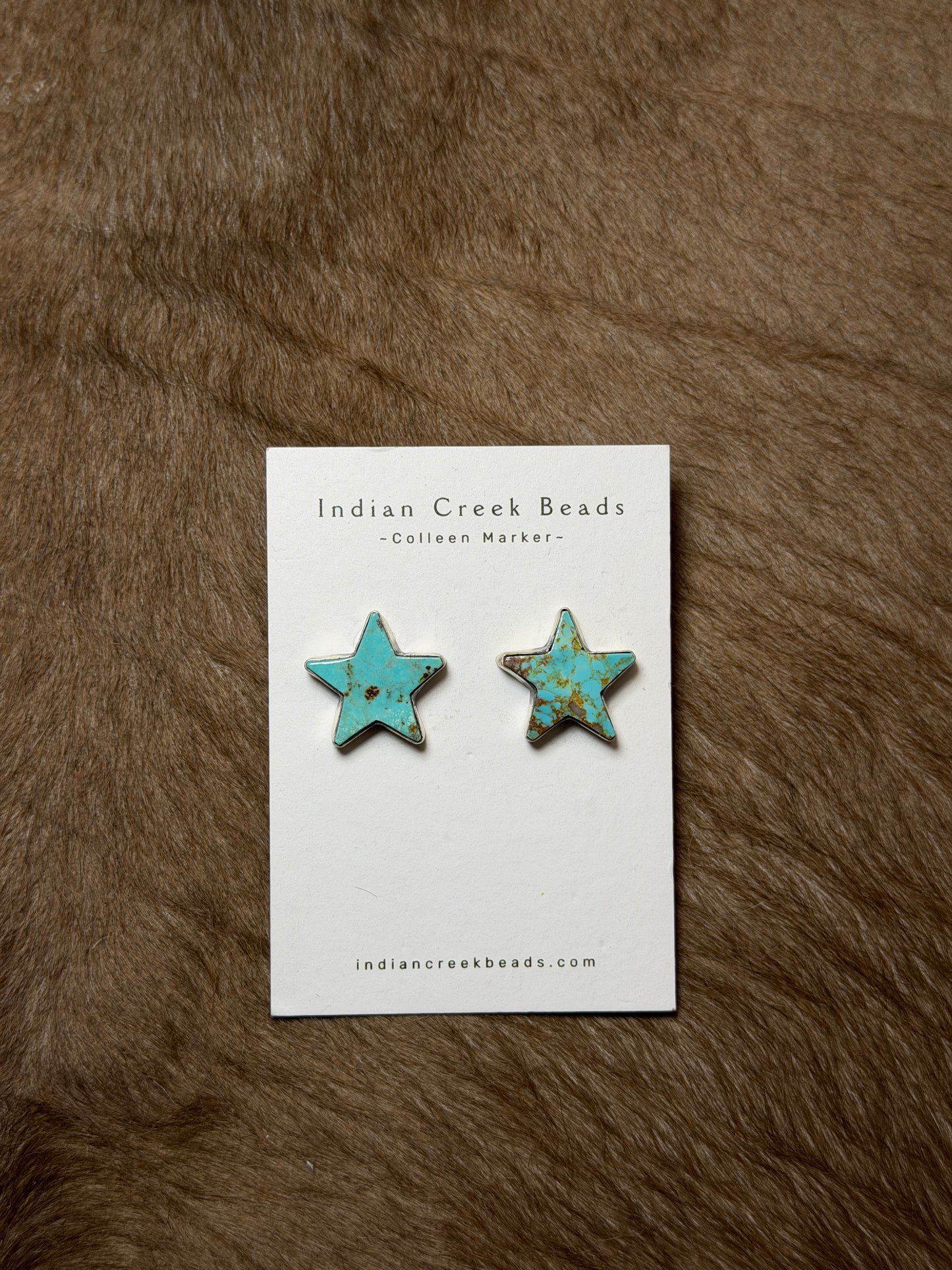 Kingman Turquoise Star Earrings