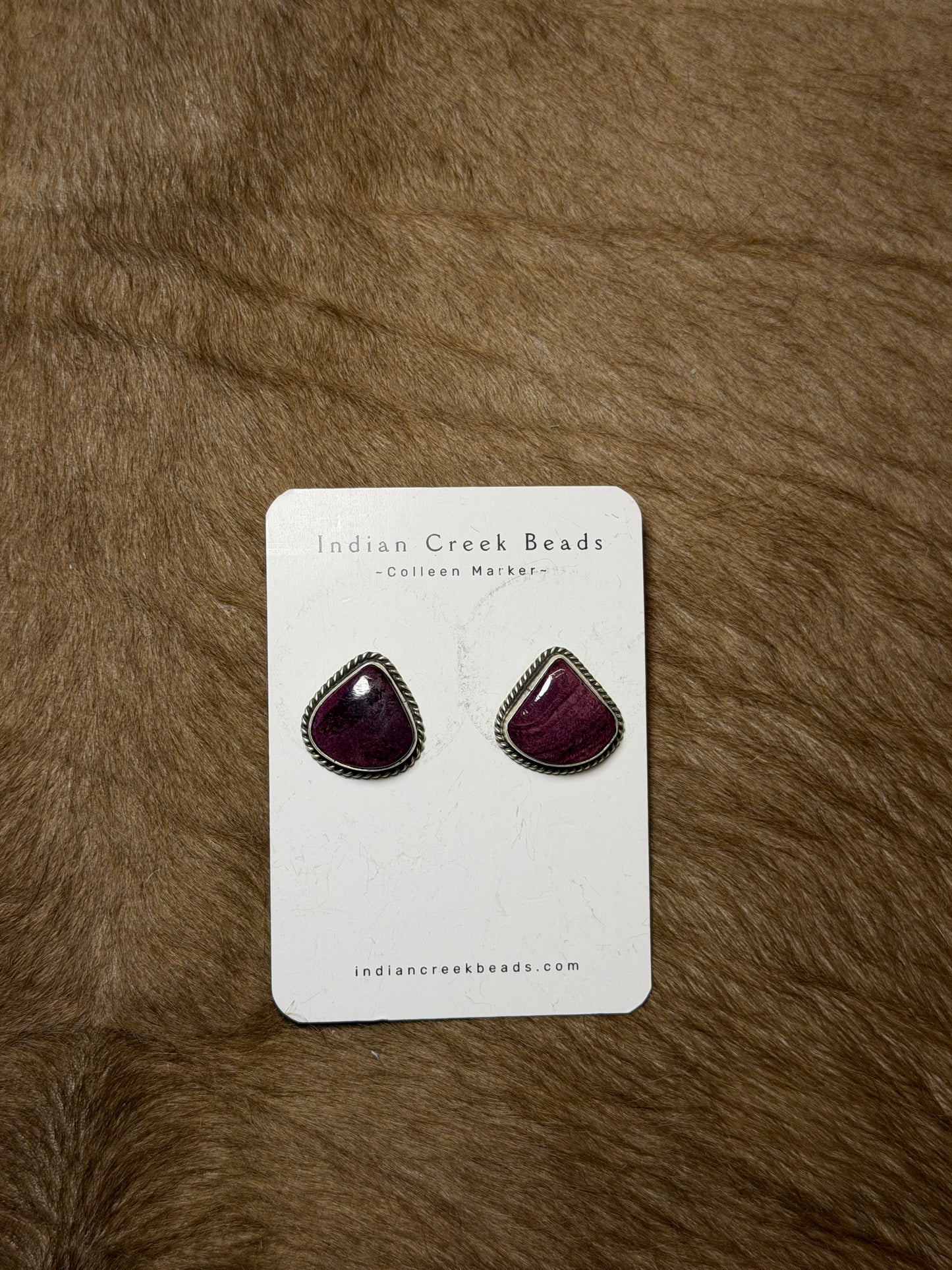 Purple Spiny Earrings